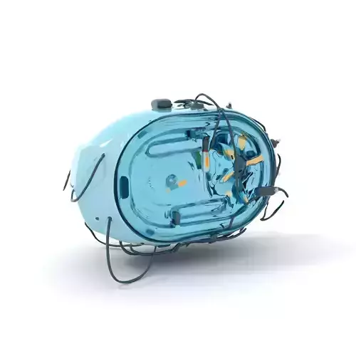 Futuristic Capsule Device model pack with glowing elements Low-poly 3D model