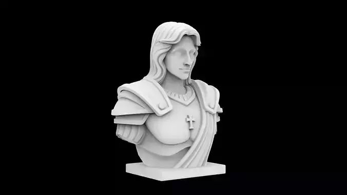 Archangel Michael Bust Stylized 3D Print Model