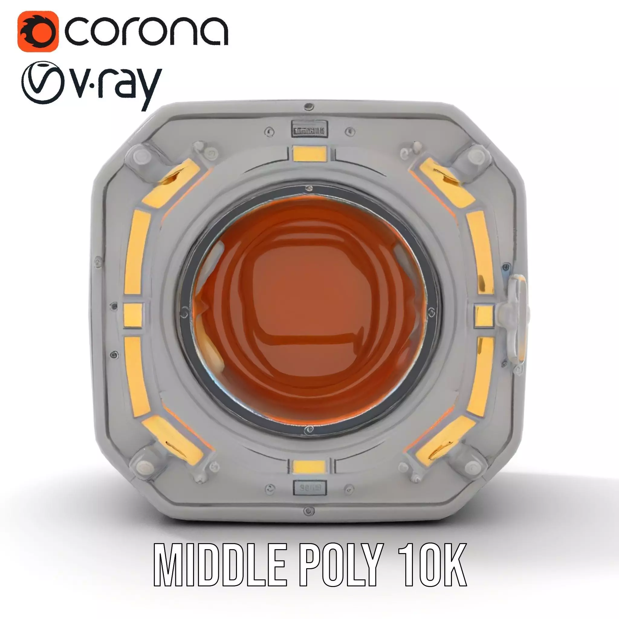 Futuristic Industrial Hatch model pack with detailed design Low-poly 3D model_21