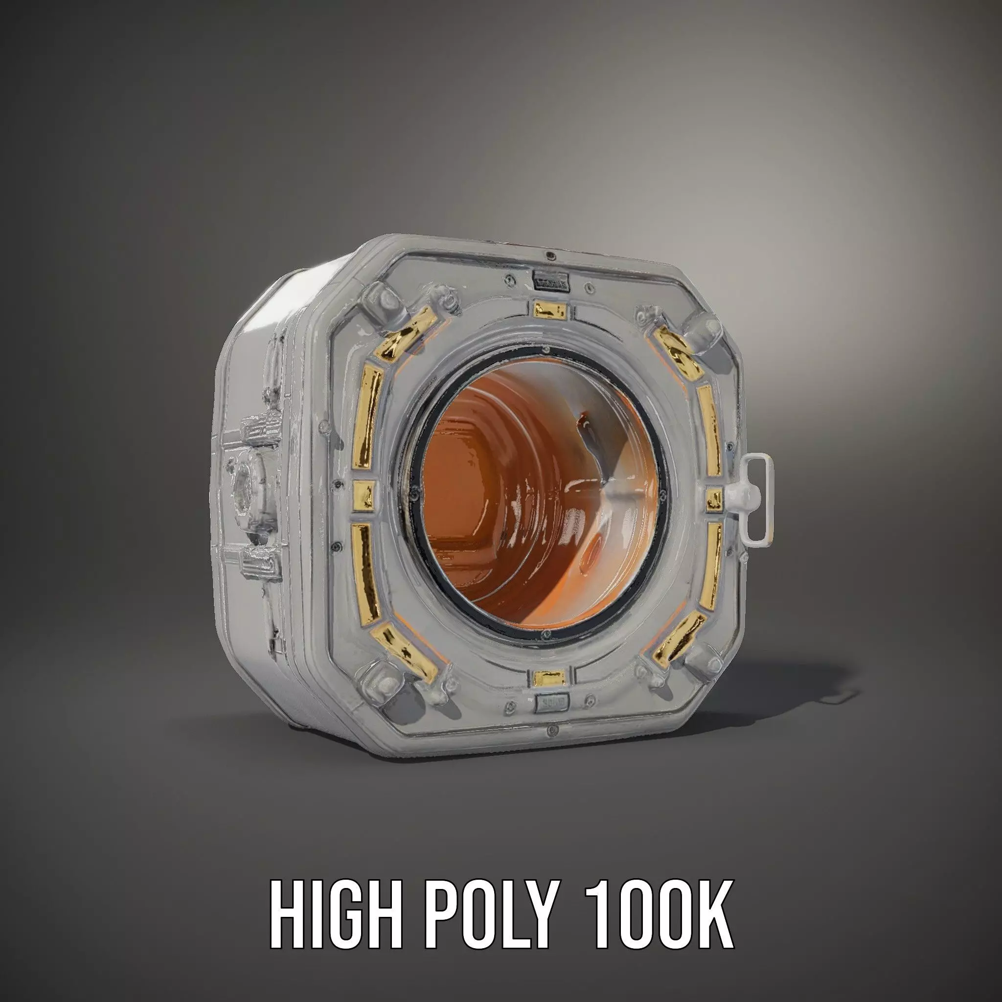 Futuristic Industrial Hatch model pack with detailed design Low-poly 3D model_12