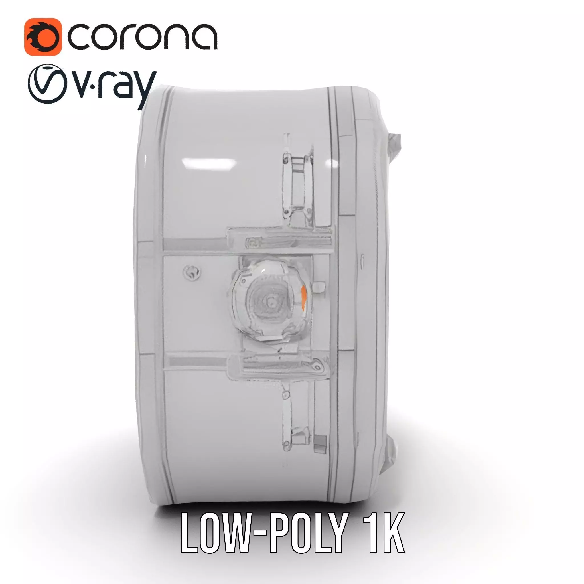 Futuristic Industrial Hatch model pack with detailed design Low-poly 3D model_7