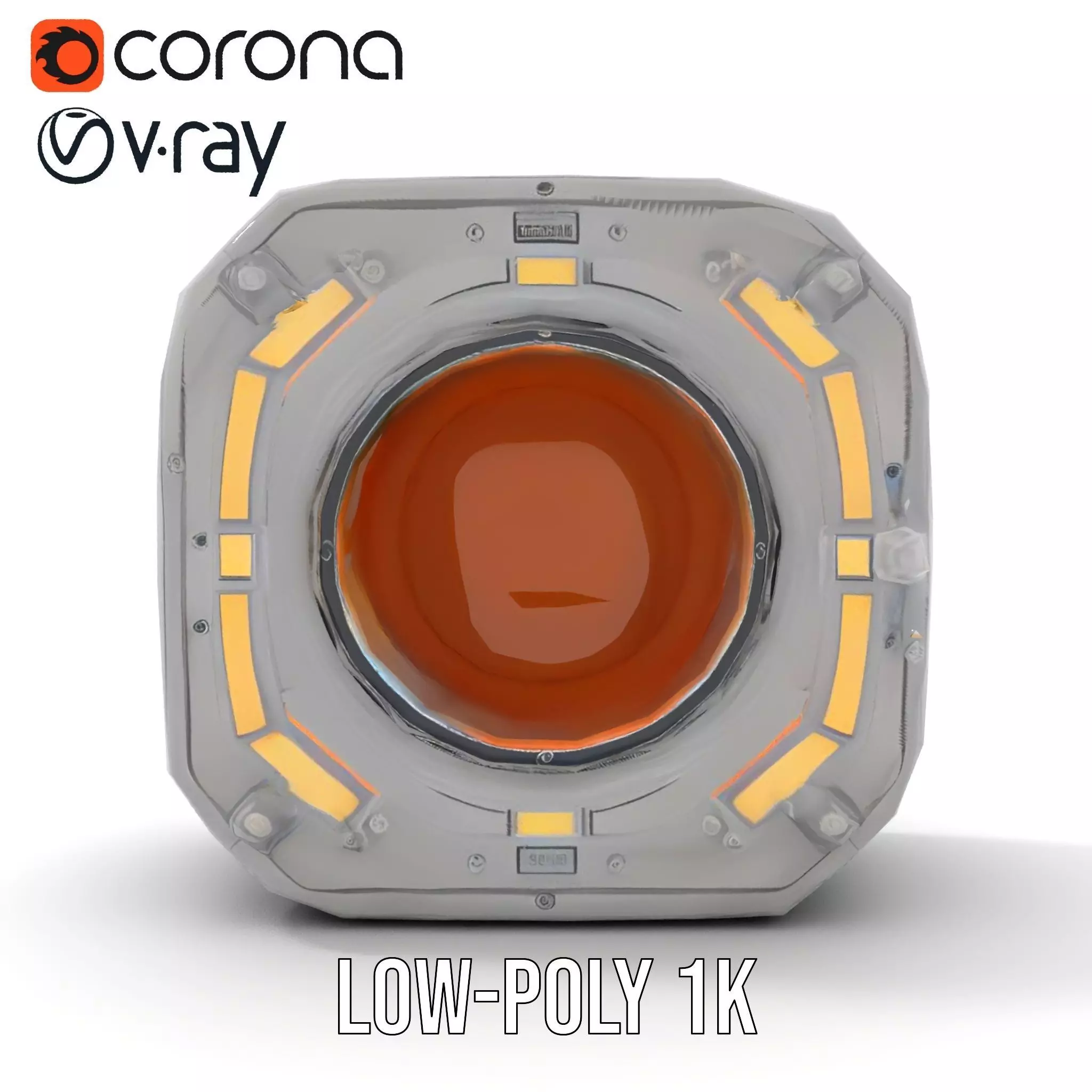 Futuristic Industrial Hatch model pack with detailed design Low-poly 3D model_25