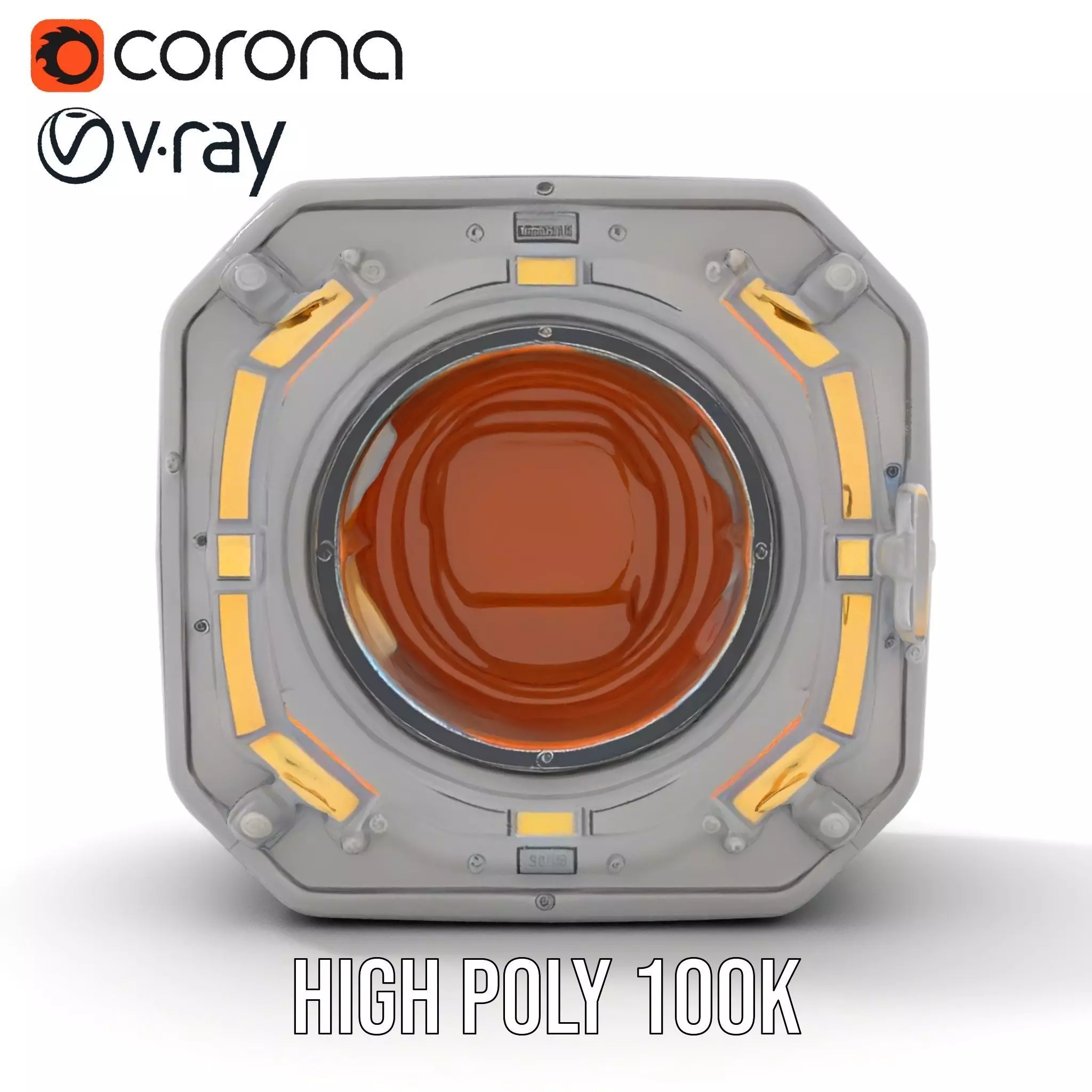 Futuristic Industrial Hatch model pack with detailed design Low-poly 3D model_29