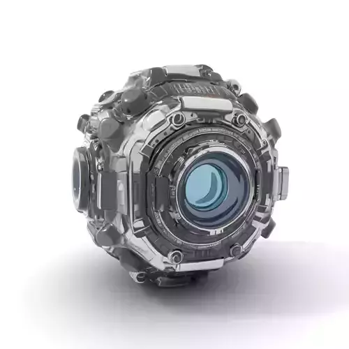Futuristic SciFi Sphere Holograph Projector Model Pack Low-poly 3D model