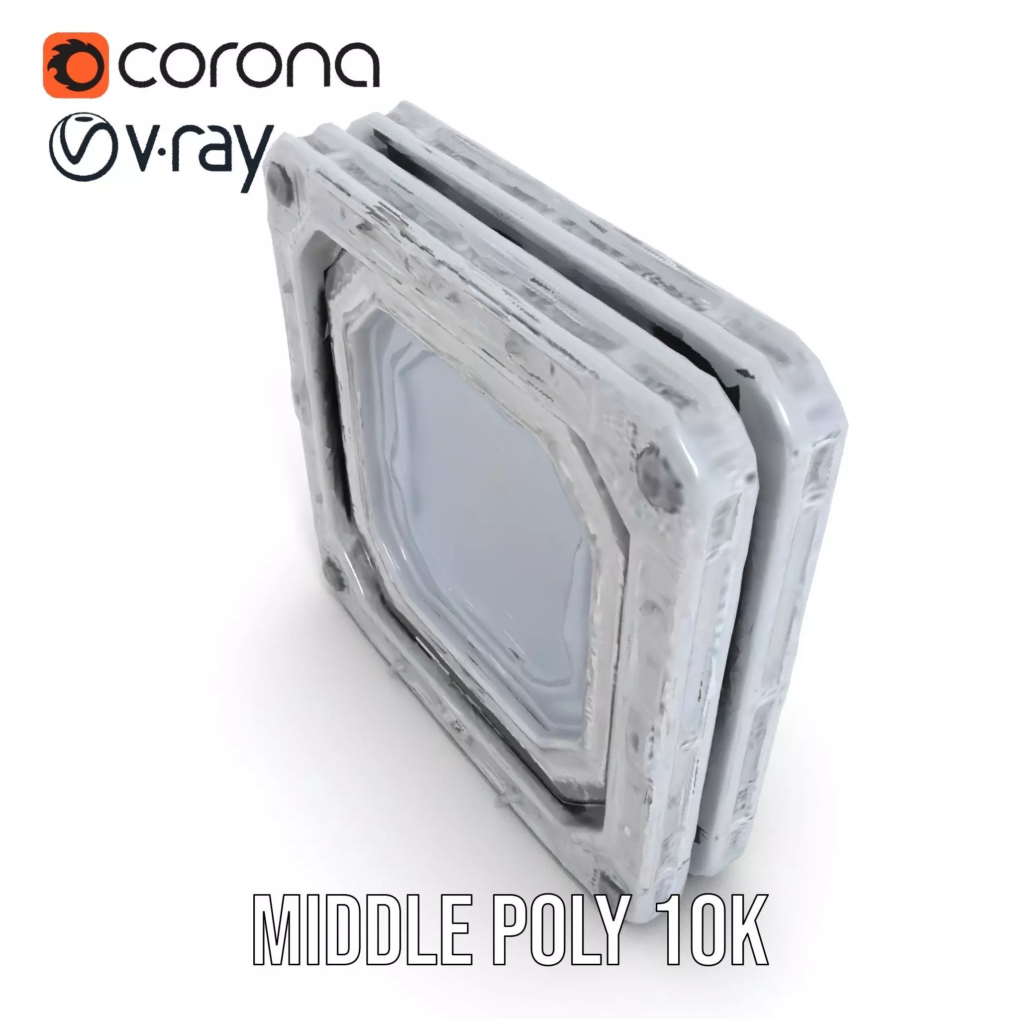 Futuristic SciFi Portal Model Pack with Metallic Accents Low-poly 3D model_5