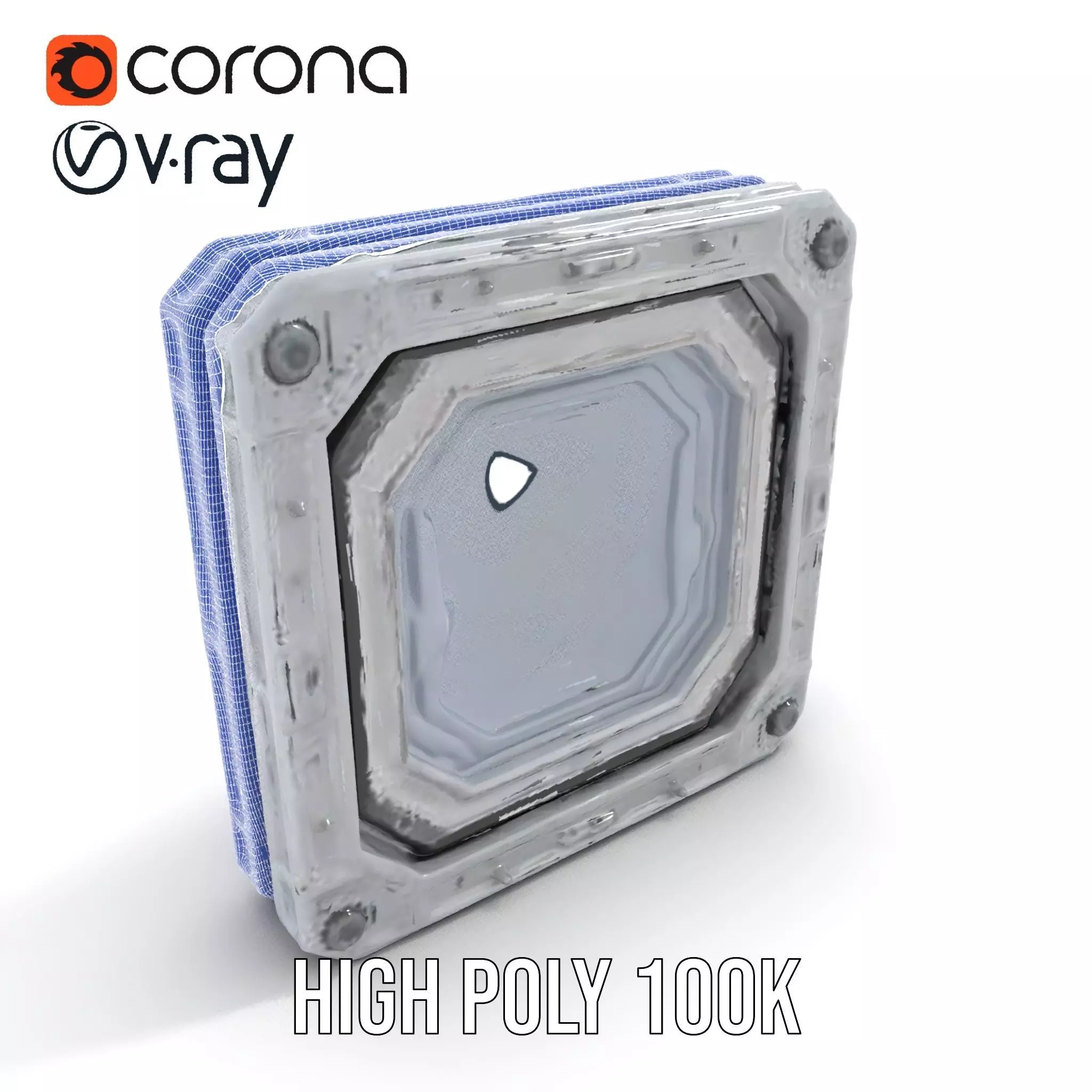 Futuristic SciFi Portal Model Pack with Metallic Accents Low-poly 3D model_33