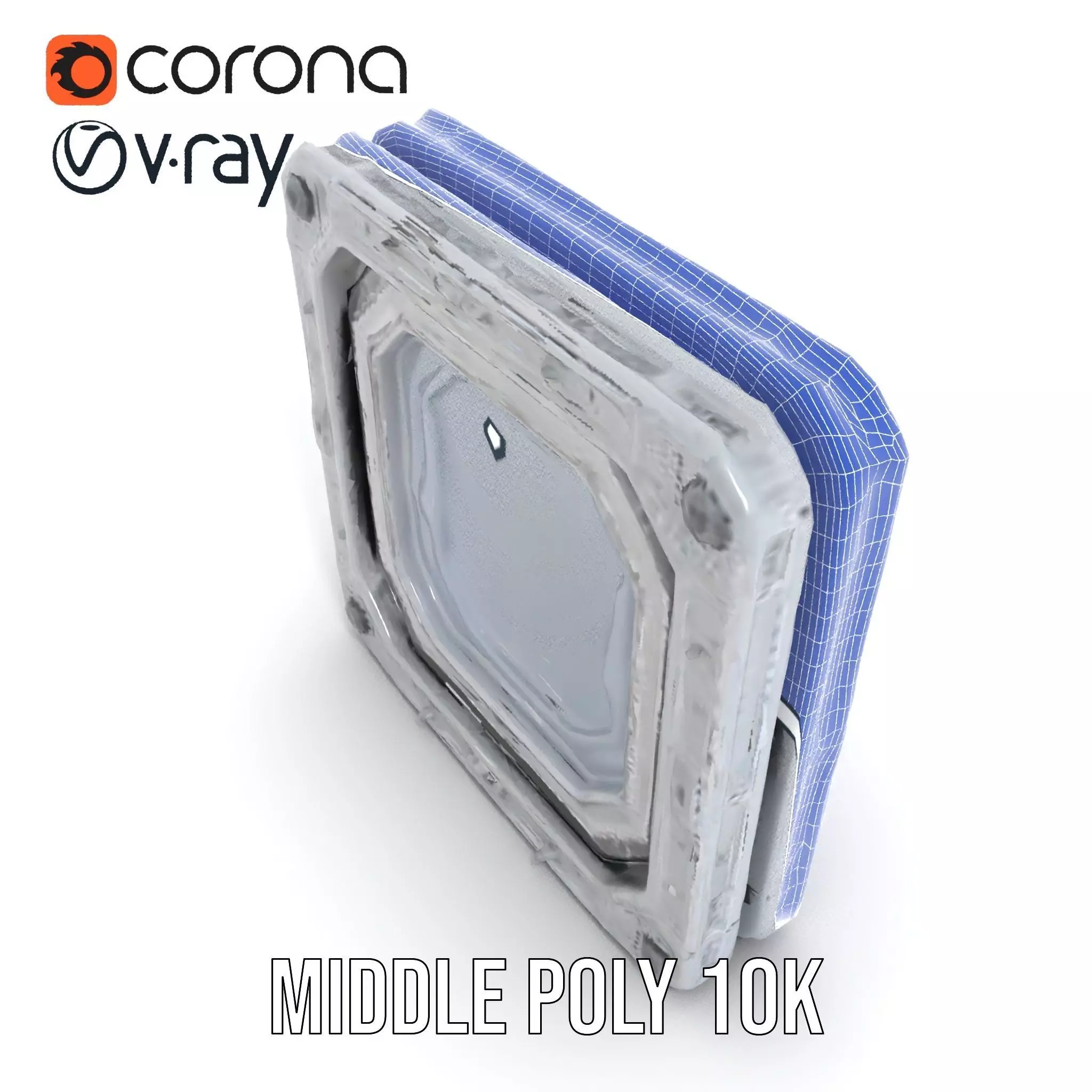 Futuristic SciFi Portal Model Pack with Metallic Accents Low-poly 3D model_24