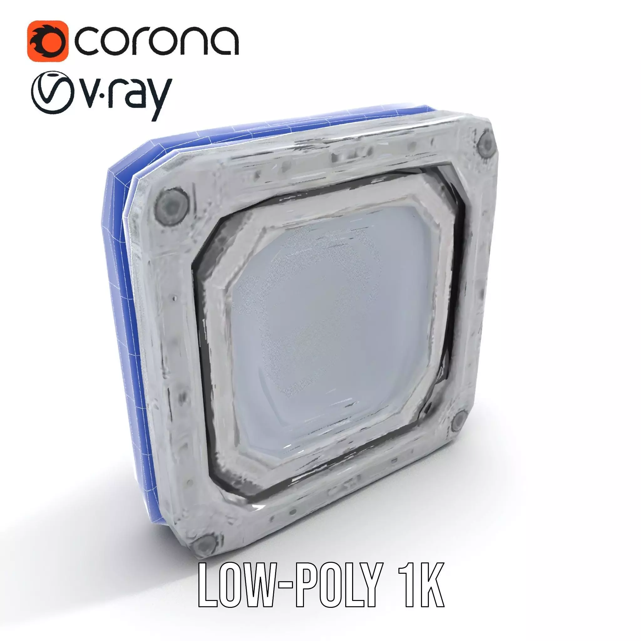 Futuristic SciFi Portal Model Pack with Metallic Accents Low-poly 3D model_22