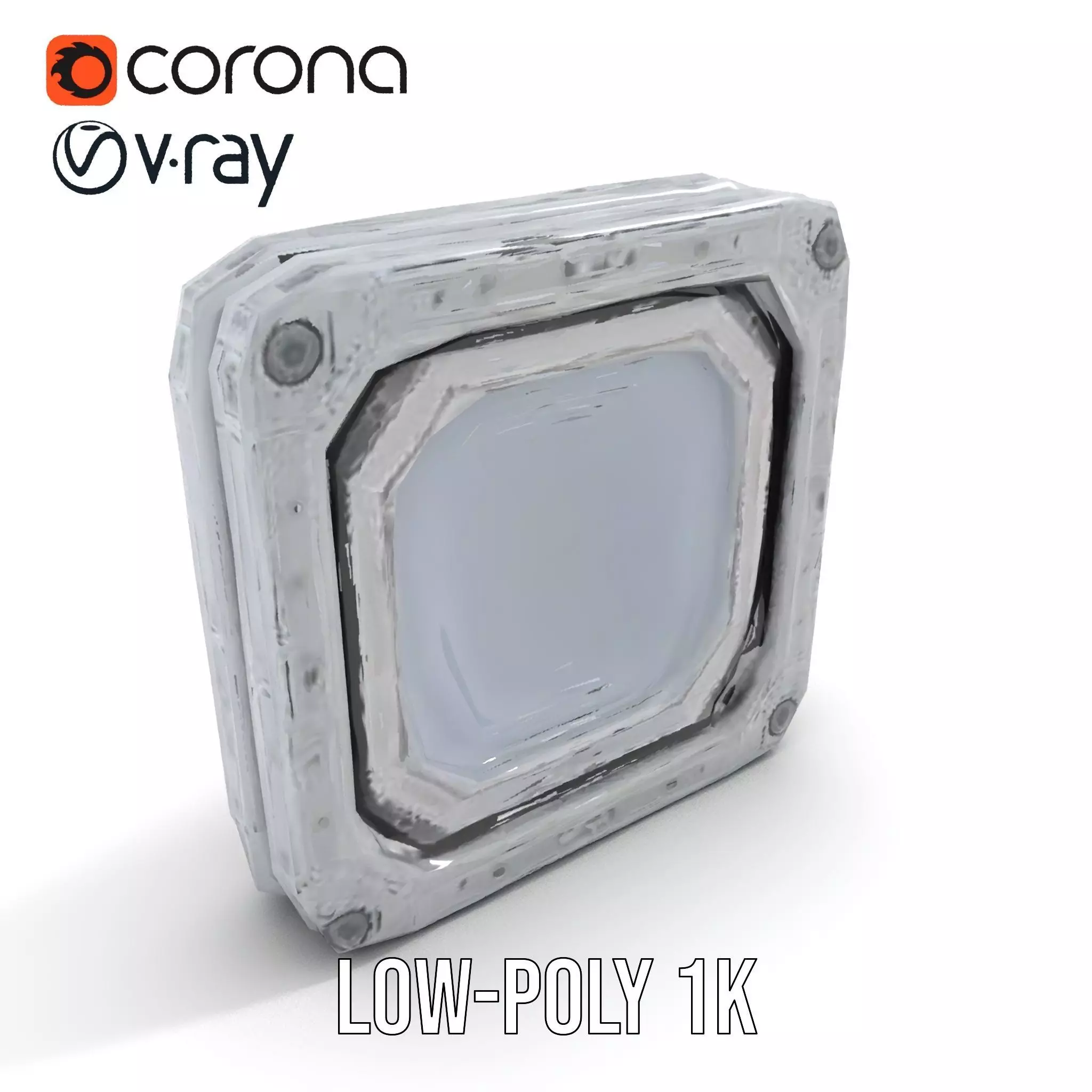 Futuristic SciFi Portal Model Pack with Metallic Accents Low-poly 3D model_12