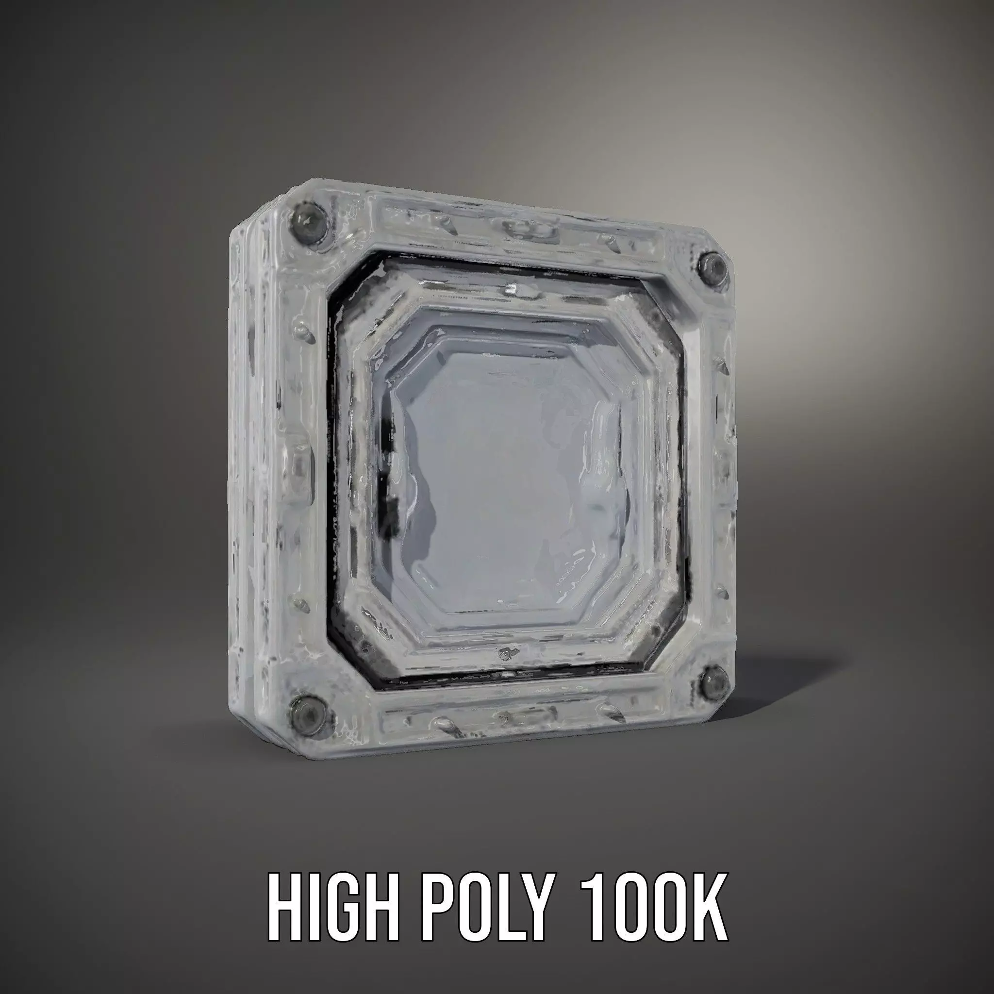 Futuristic SciFi Portal Model Pack with Metallic Accents Low-poly 3D model_10