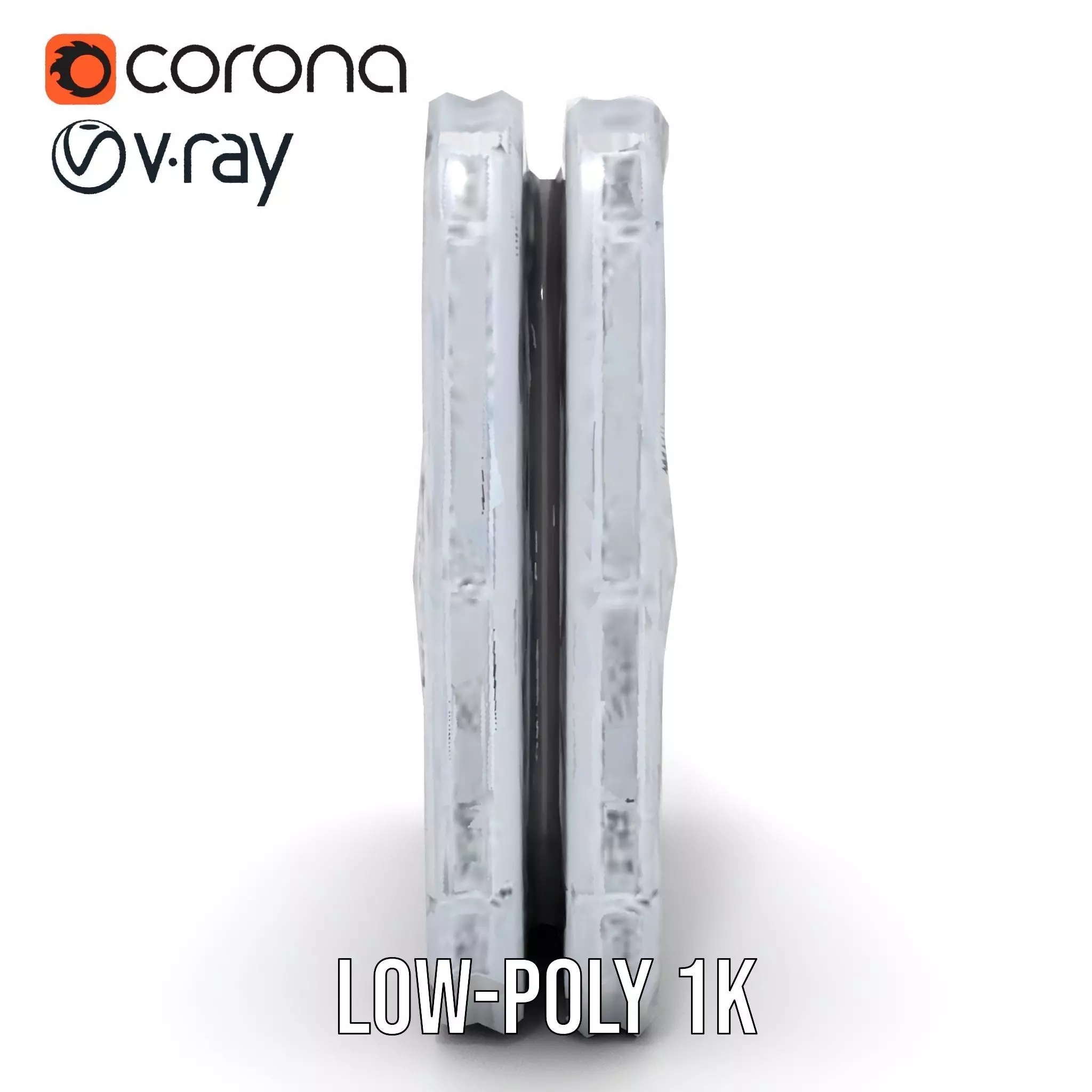 Futuristic SciFi Portal Model Pack with Metallic Accents Low-poly 3D model_25