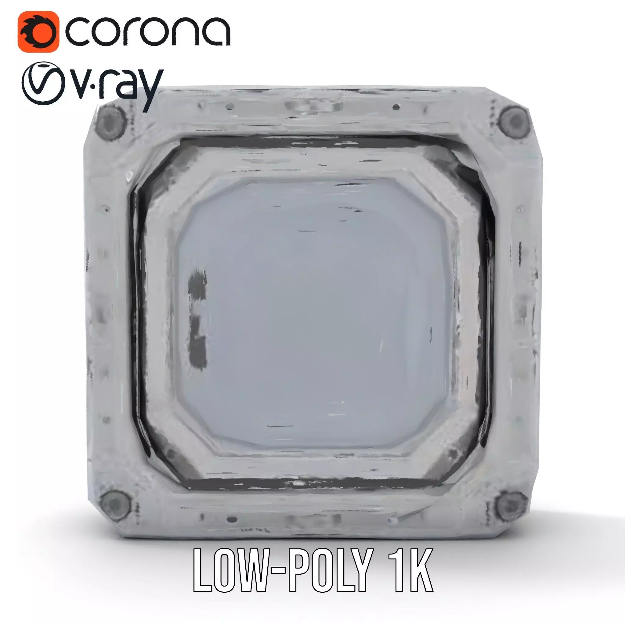 Futuristic SciFi Portal Model Pack with Metallic Accents Low-poly 3D model_14