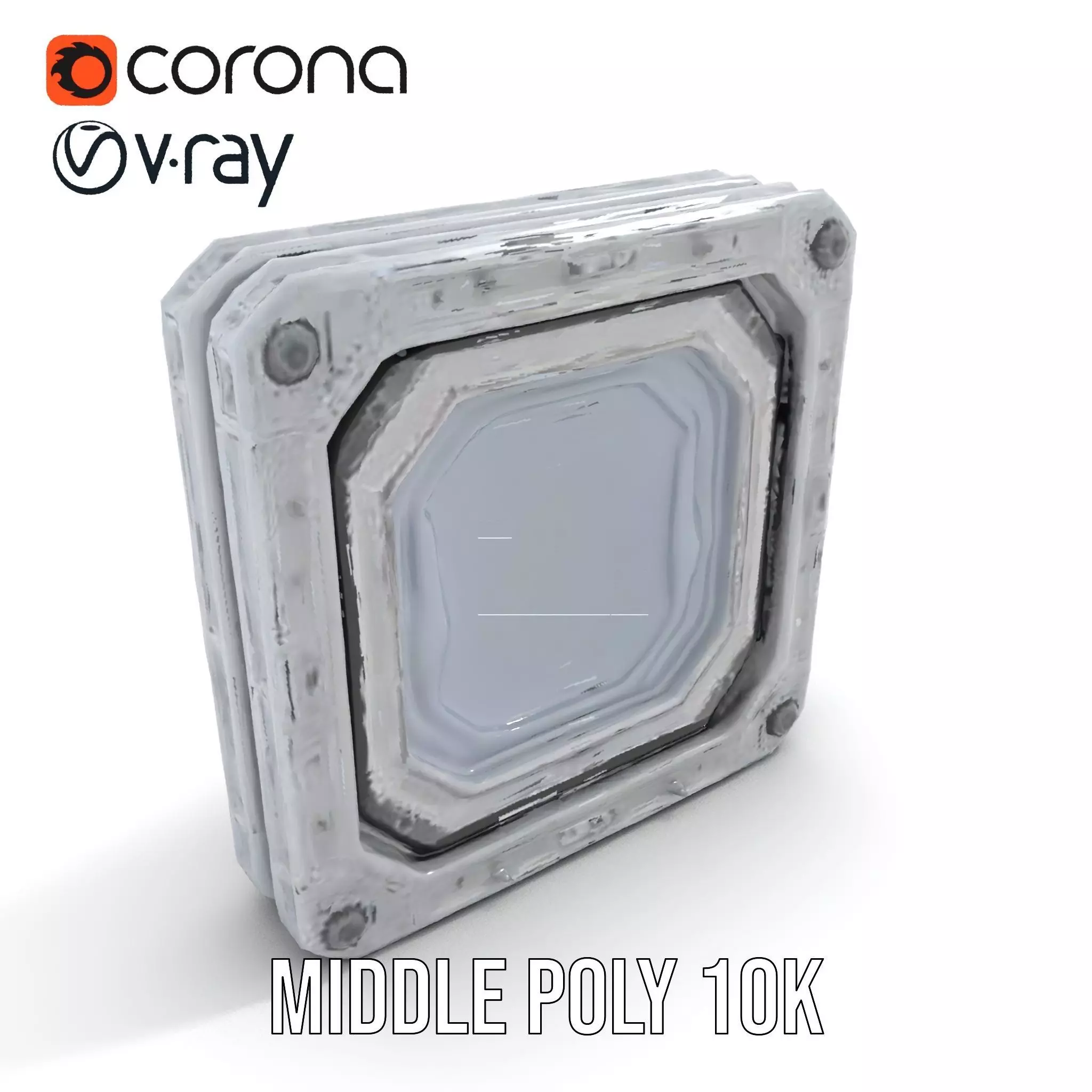 Futuristic SciFi Portal Model Pack with Metallic Accents Low-poly 3D model_11