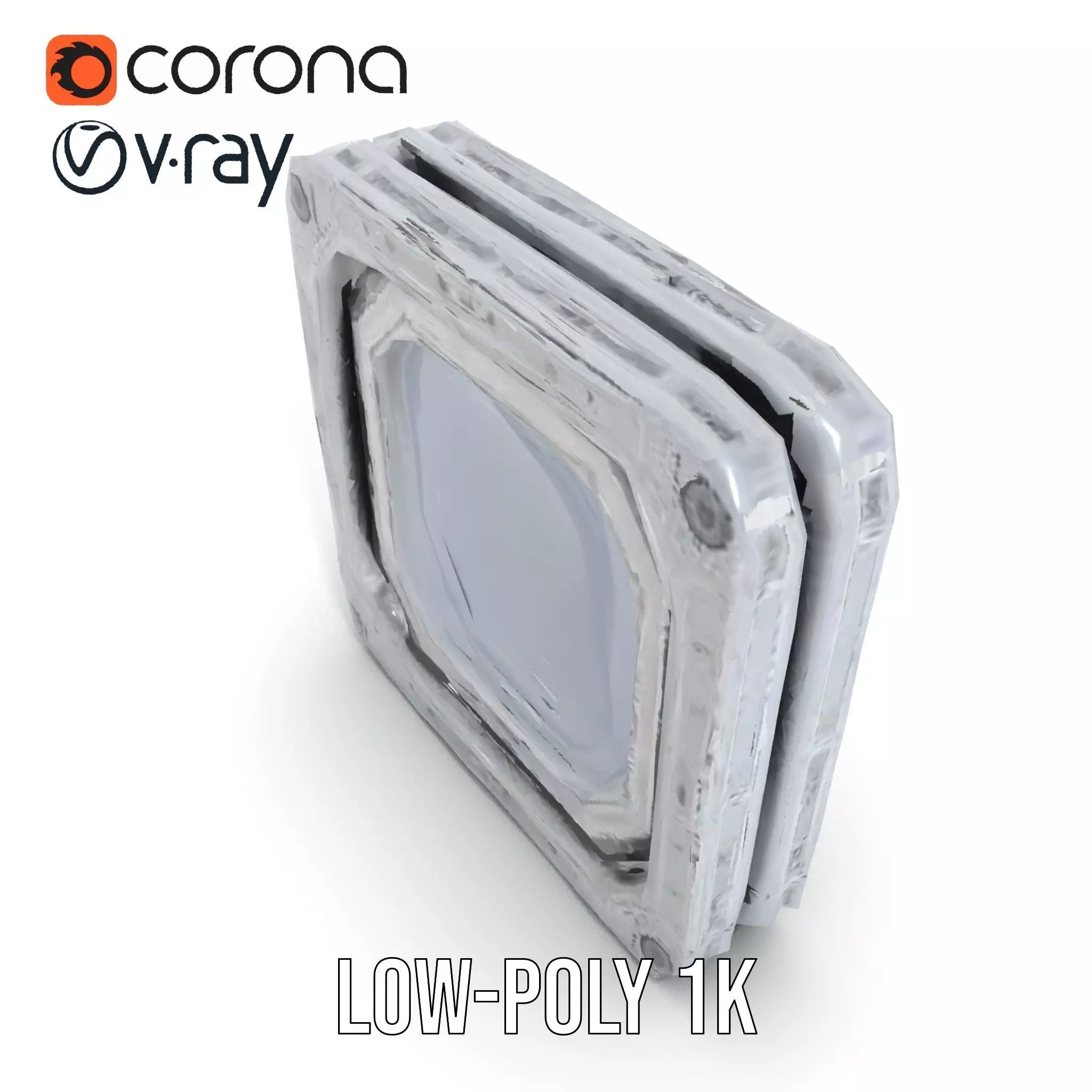 Futuristic SciFi Portal Model Pack with Metallic Accents Low-poly 3D model_17