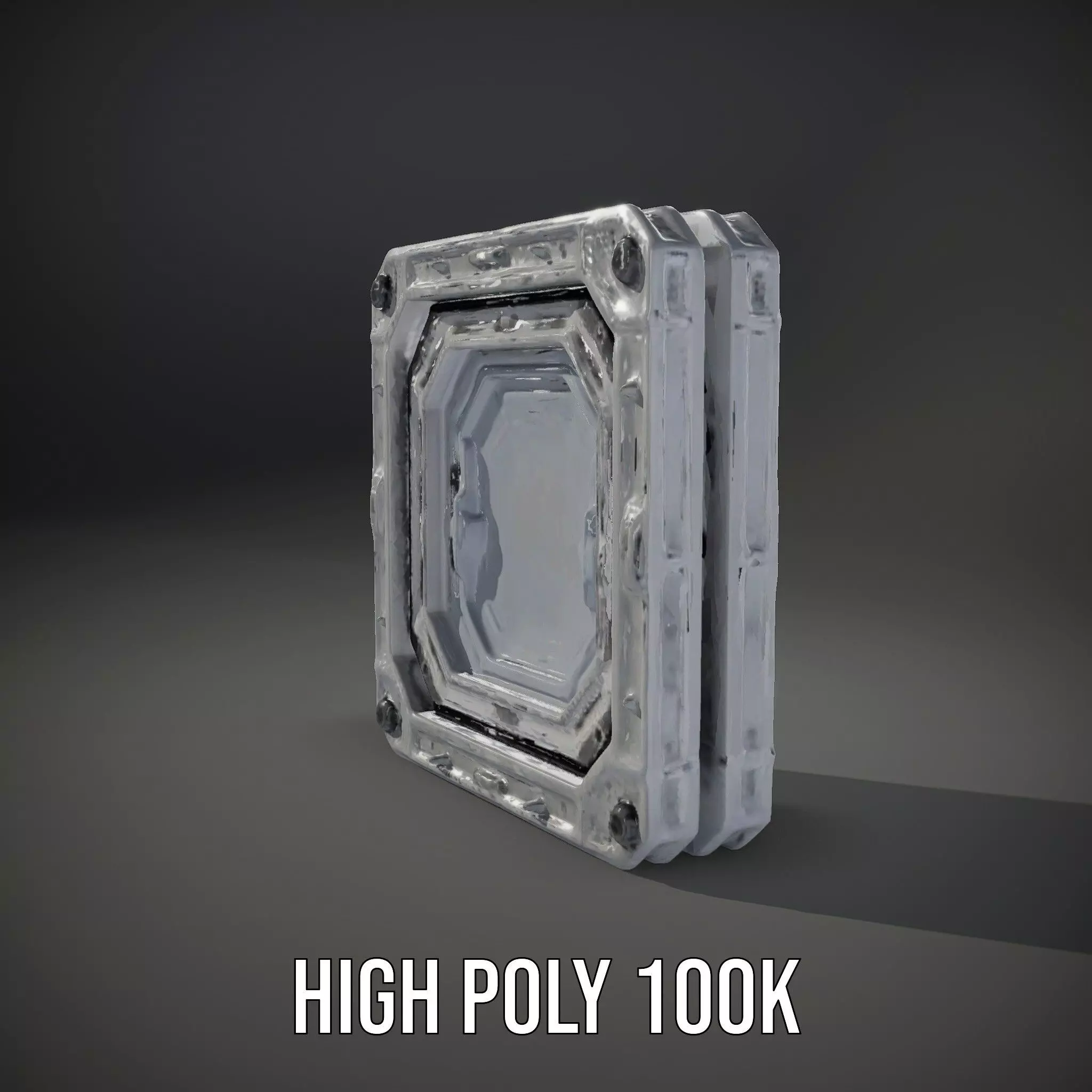 Futuristic SciFi Portal Model Pack with Metallic Accents Low-poly 3D model_8