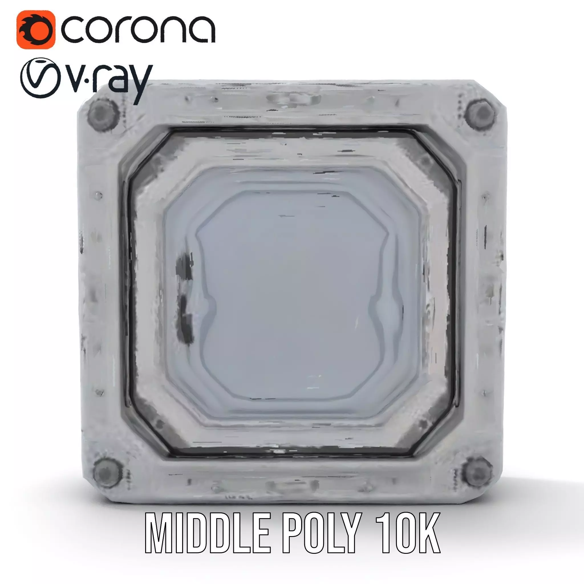 Futuristic SciFi Portal Model Pack with Metallic Accents Low-poly 3D model_13