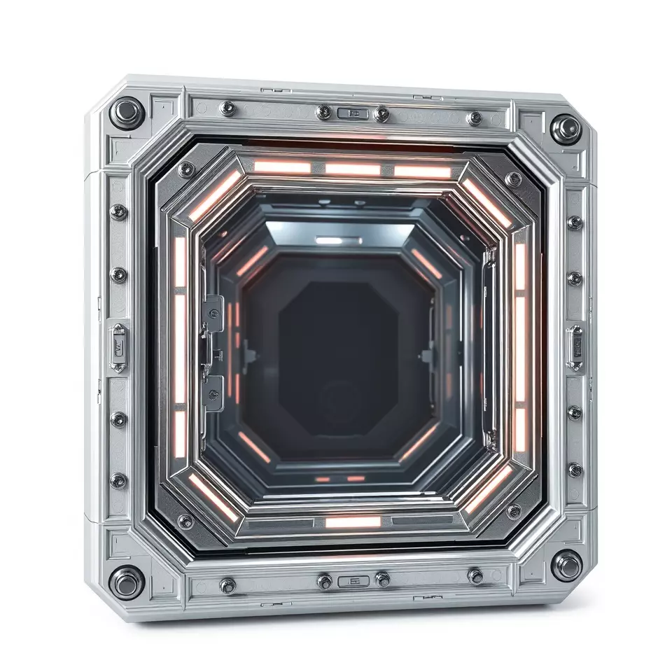 Futuristic SciFi Portal Model Pack with Metallic Accents Low-poly 3D model_2