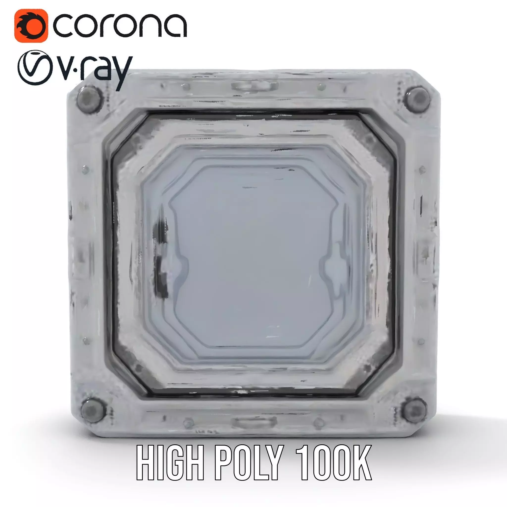 Futuristic SciFi Portal Model Pack with Metallic Accents Low-poly 3D model_23