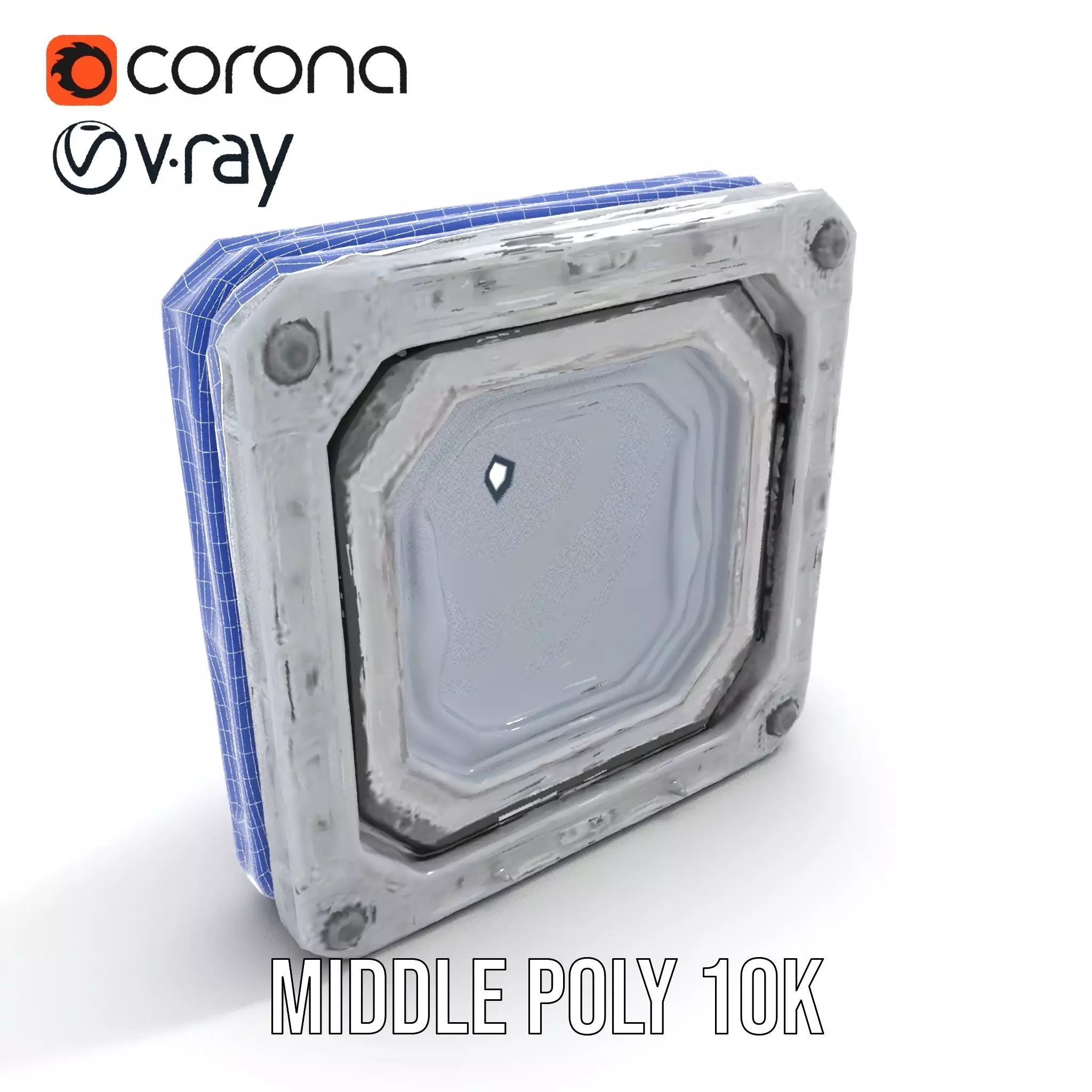 Futuristic SciFi Portal Model Pack with Metallic Accents Low-poly 3D model_19