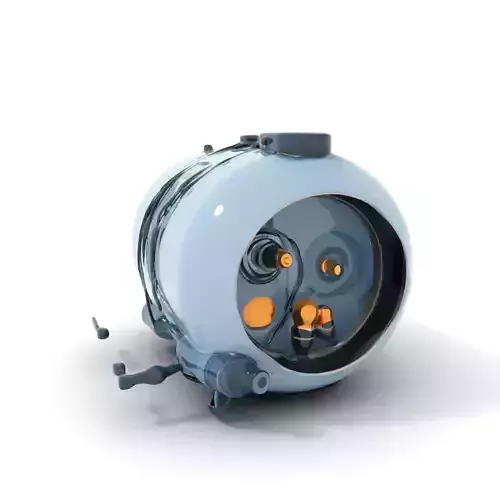 Futuristic Capsule Lamp Model Pack Low-poly 3D model