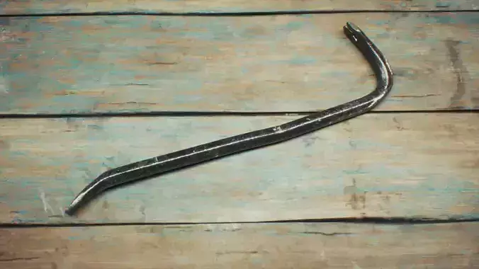 Pry Bar  Realistic Heavy-Duty Crowbar Asset