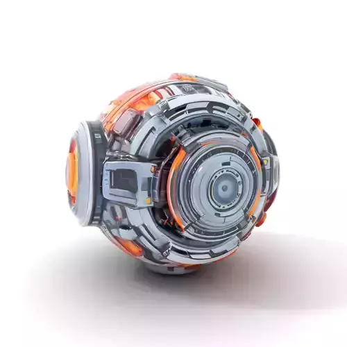 Futuristic Spherical Drone Model Pack with Advanced Detailing