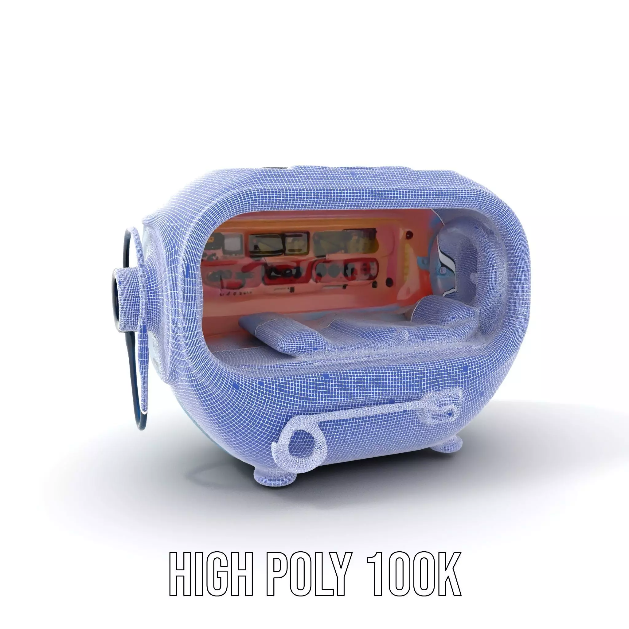 Futuristic Sleep Pod Model Pack with Interior Design Low-poly 3D model_4