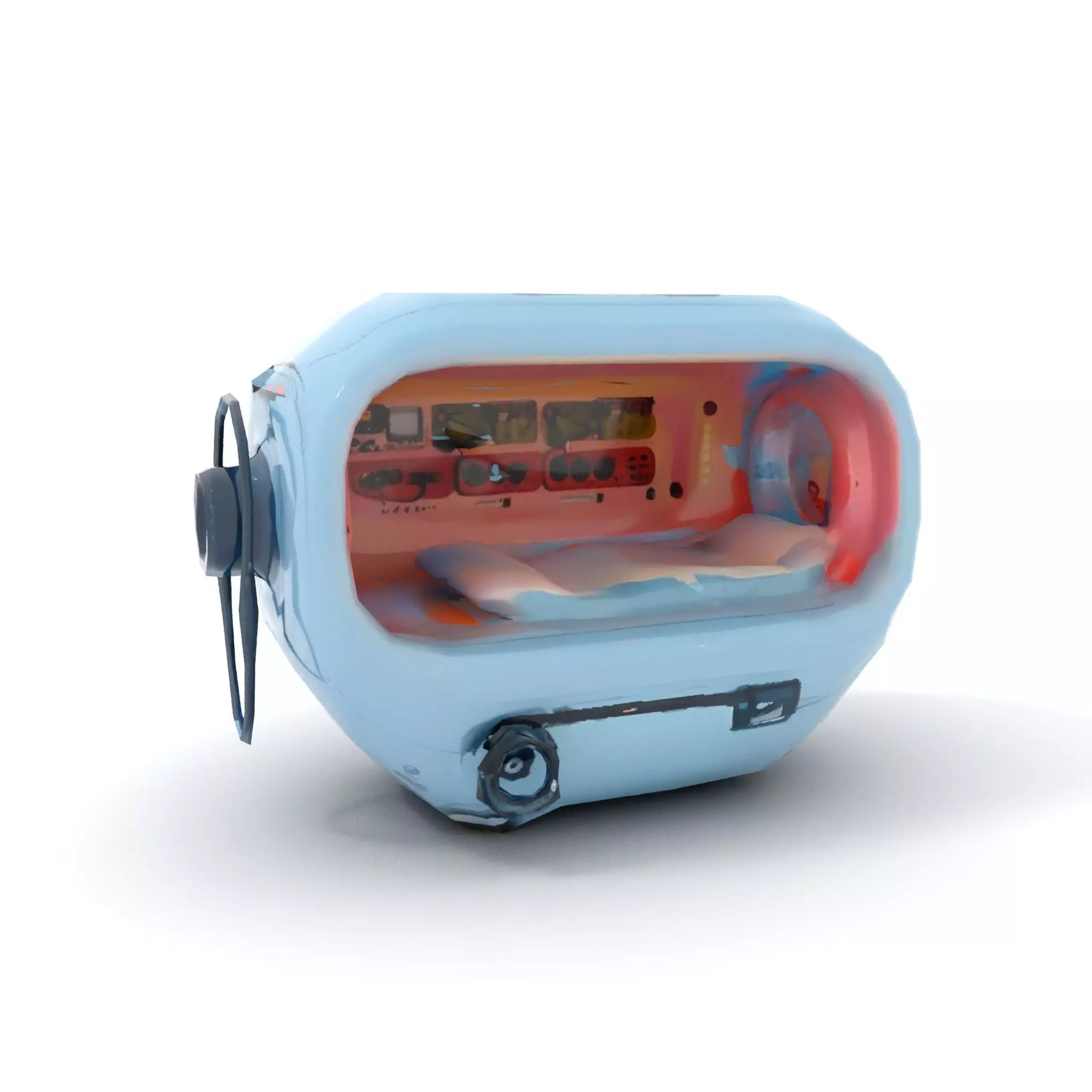 Futuristic Sleep Pod Model Pack with Interior Design Low-poly 3D model_12