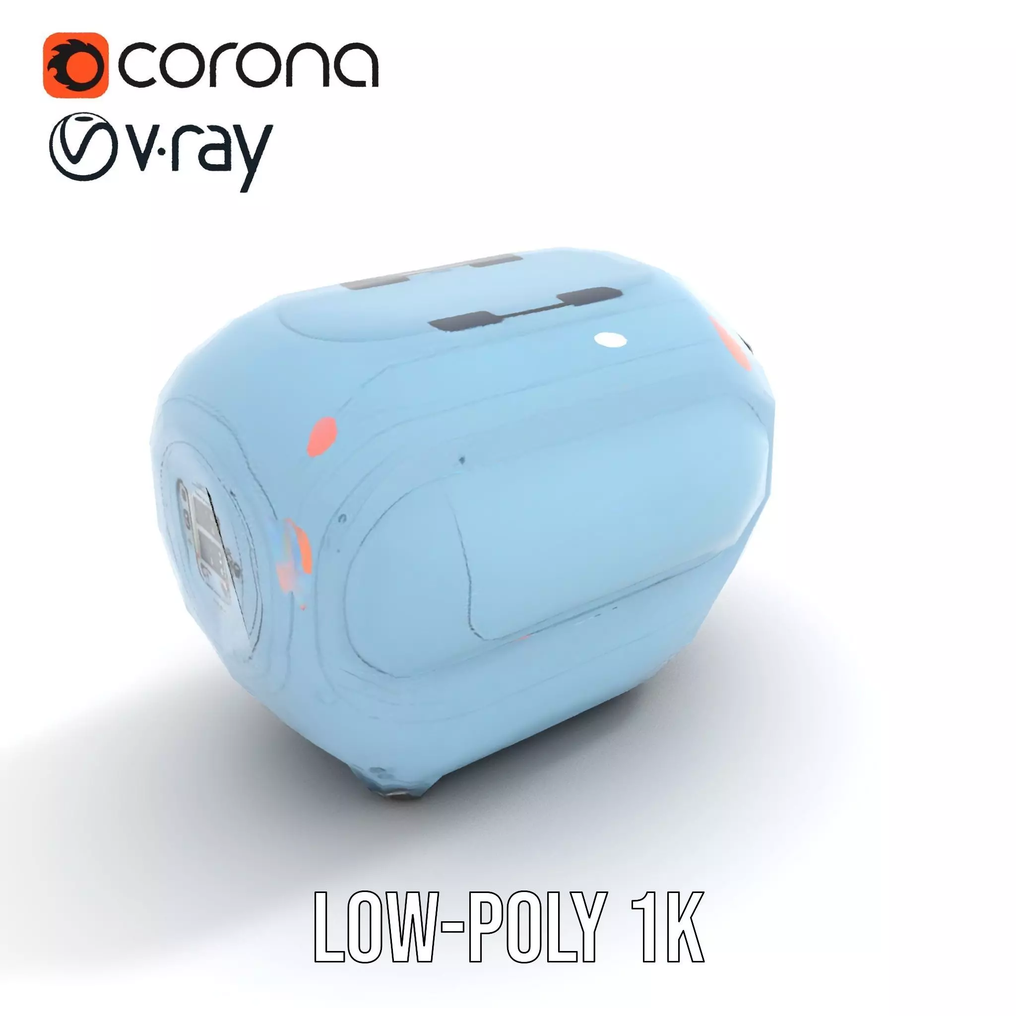 Futuristic Sleep Pod Model Pack with Interior Design Low-poly 3D model_7