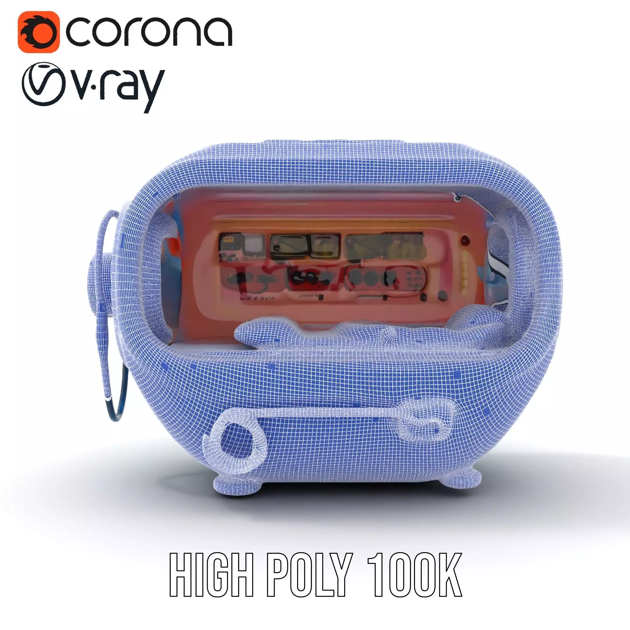 Futuristic Sleep Pod Model Pack with Interior Design Low-poly 3D model_33