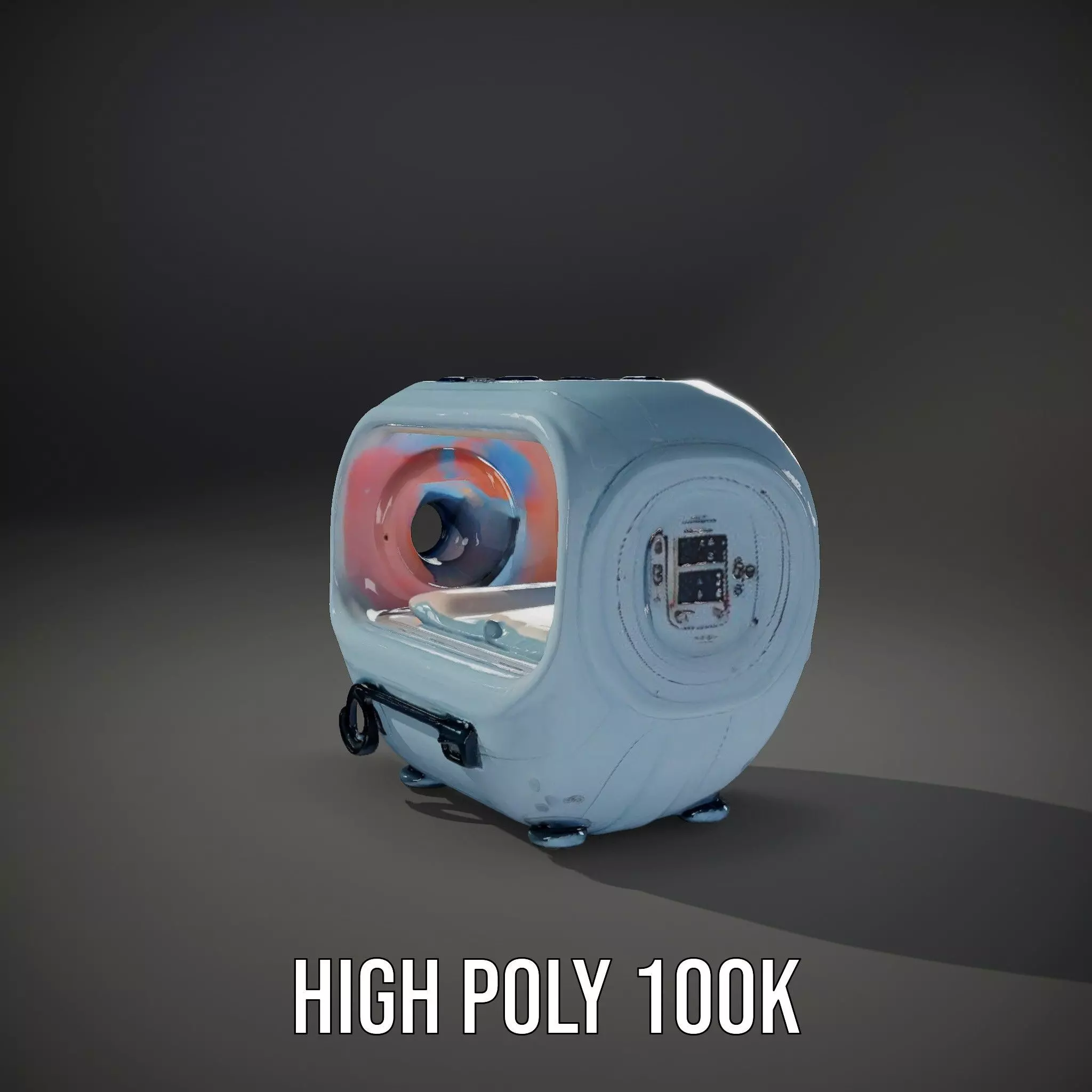Futuristic Sleep Pod Model Pack with Interior Design Low-poly 3D model_10