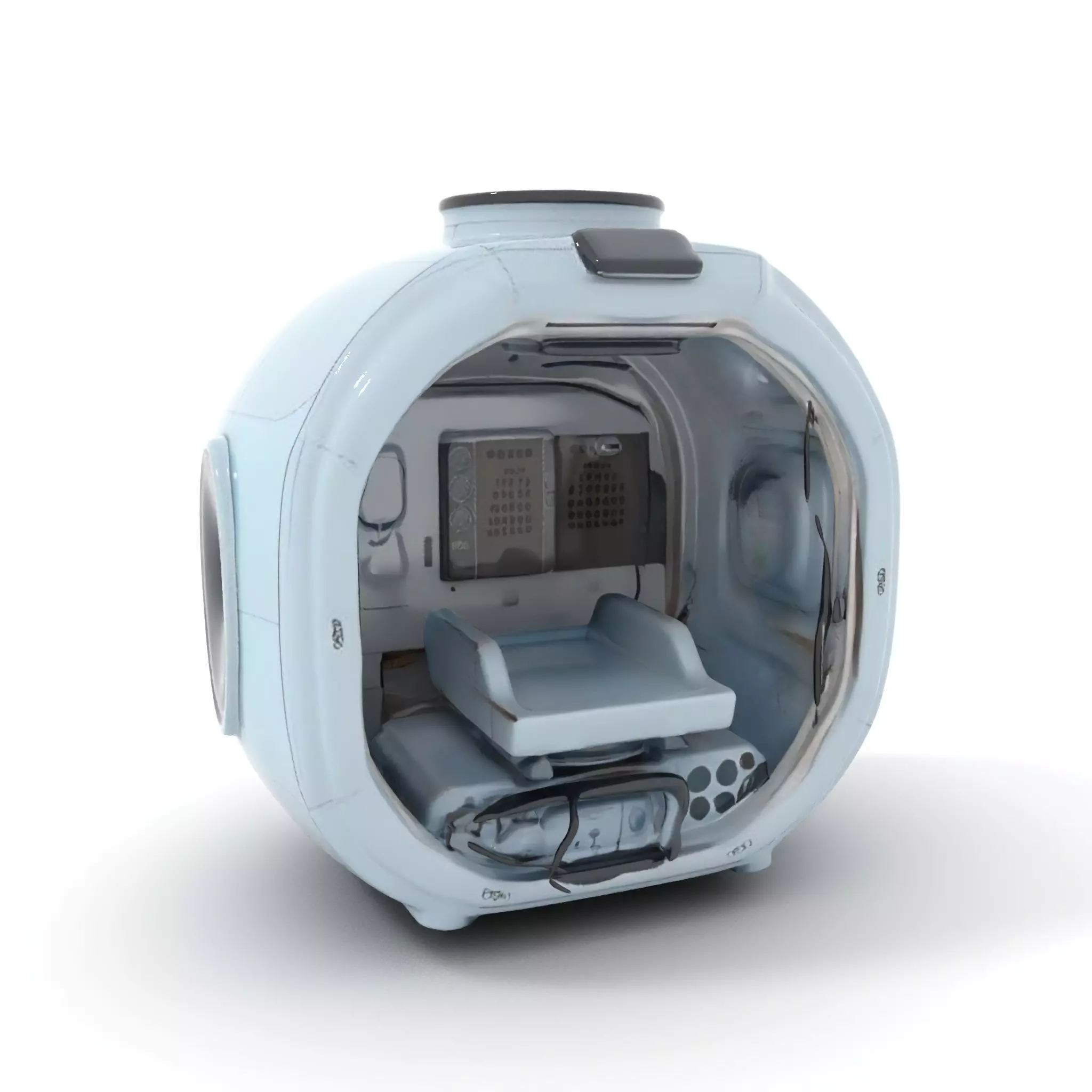 Futuristic Medical Pod Model Pack Low-poly 3D model_0