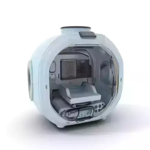 Futuristic Medical Pod Model Pack Low-poly 3D model