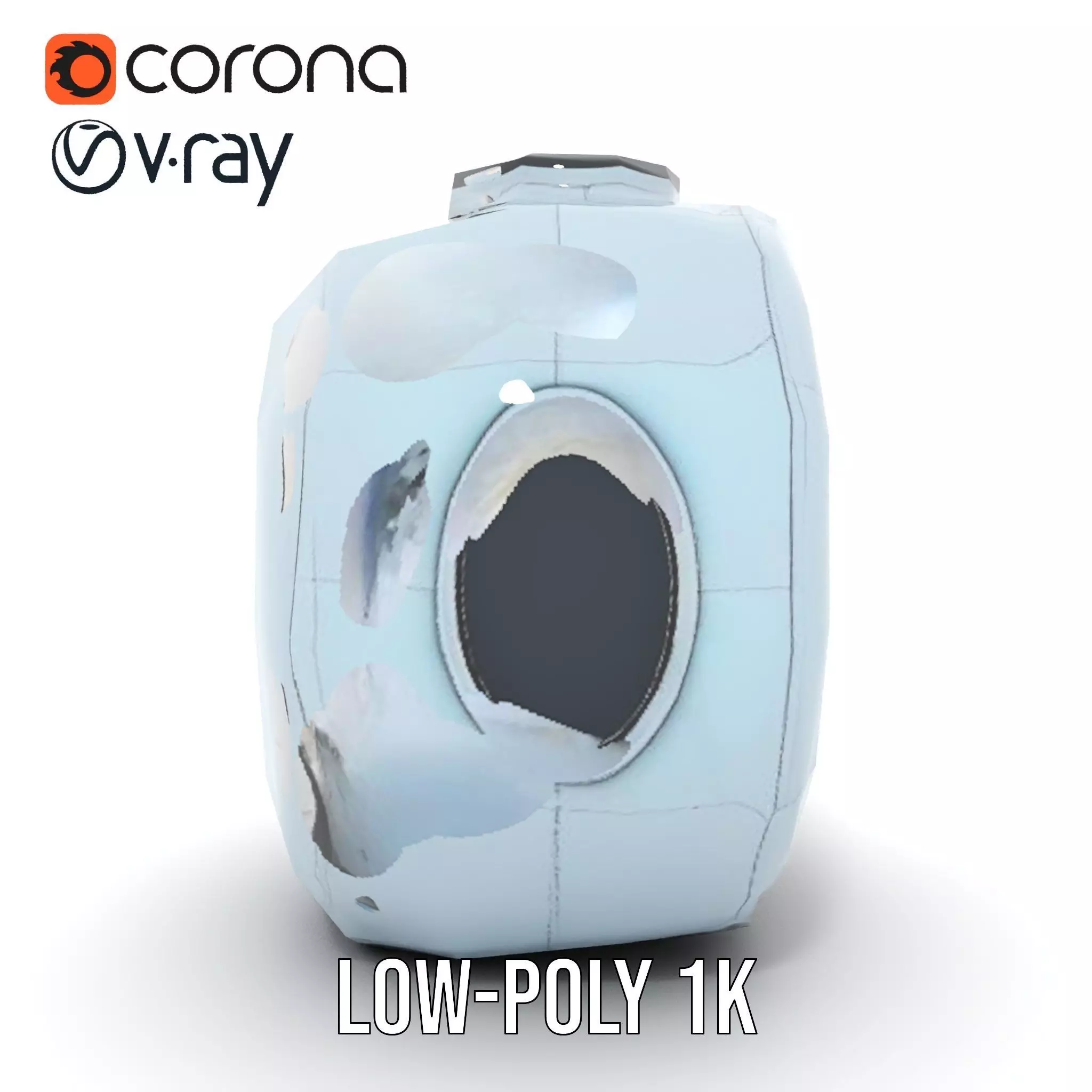 Futuristic Medical Pod Model Pack Low-poly 3D model_9