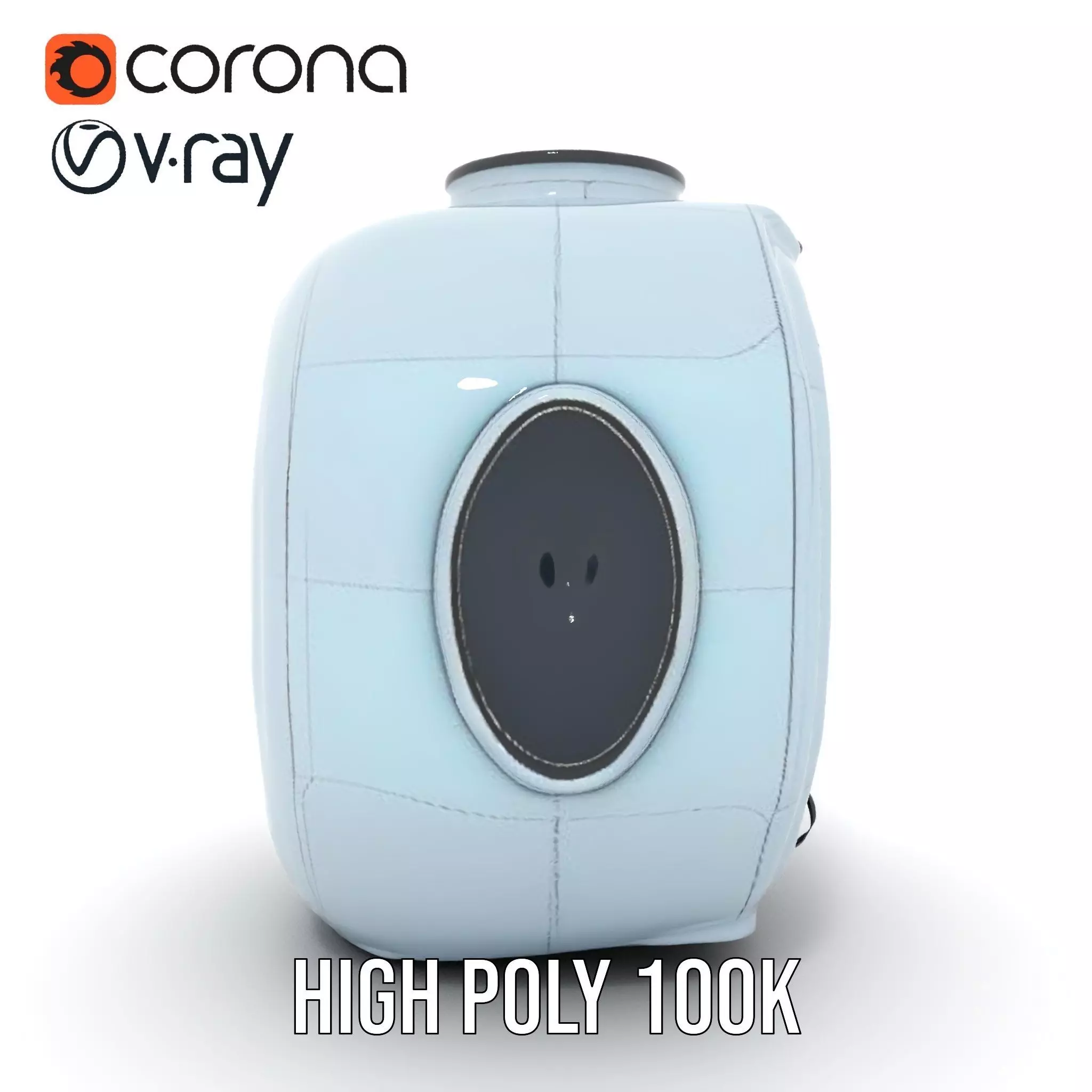 Futuristic Medical Pod Model Pack Low-poly 3D model_25