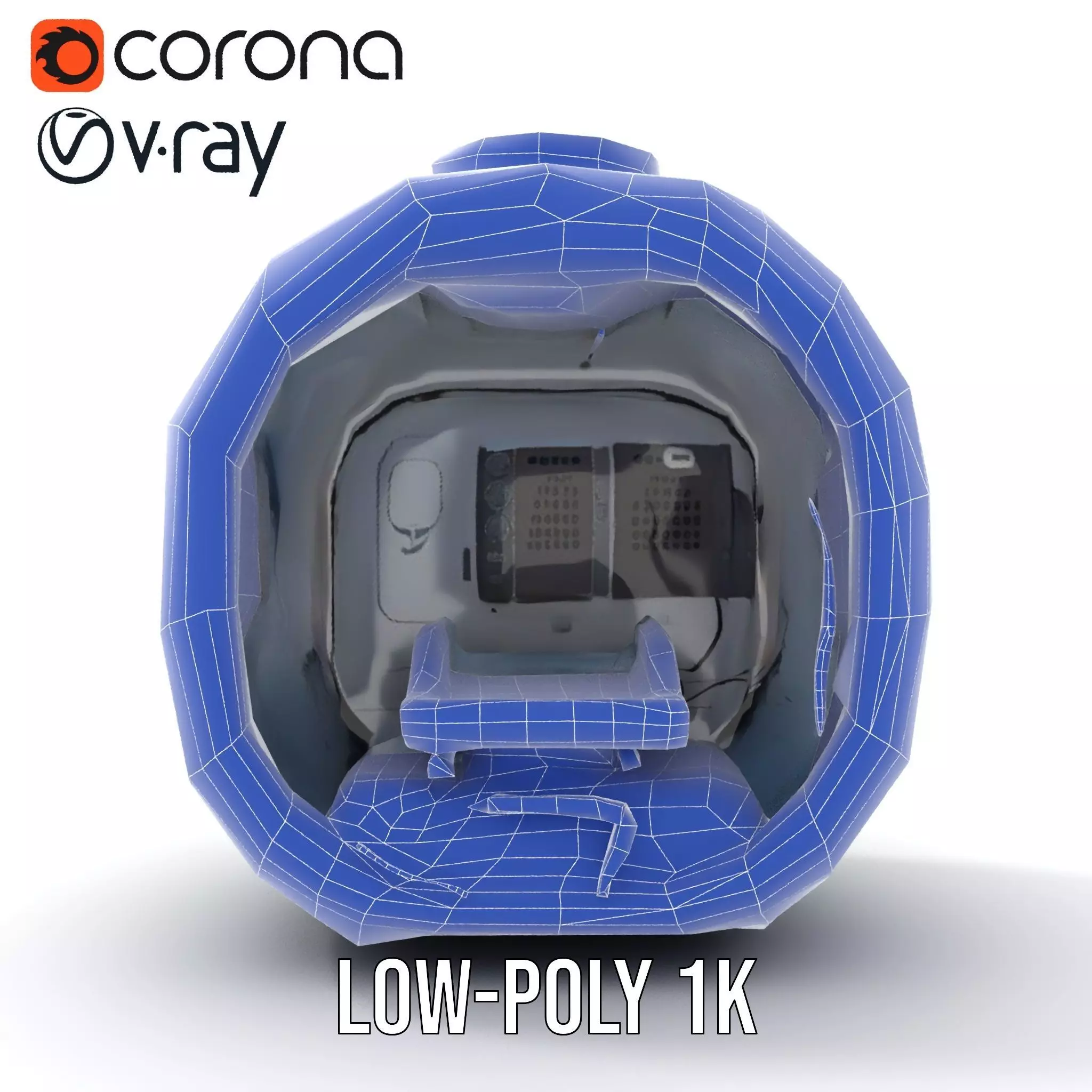 Futuristic Medical Pod Model Pack Low-poly 3D model_30