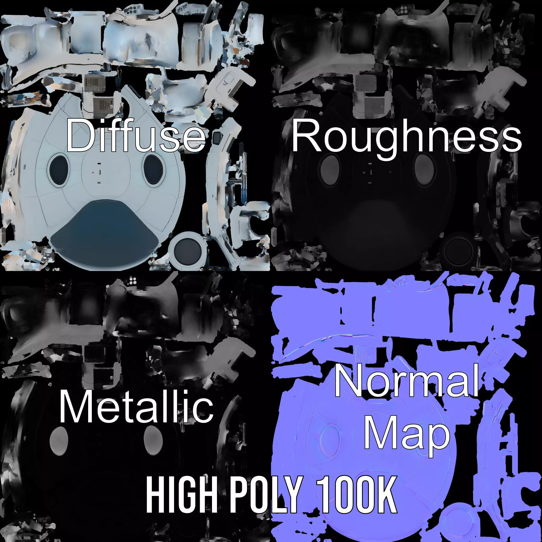 Futuristic Medical Pod Model Pack Low-poly 3D model_3