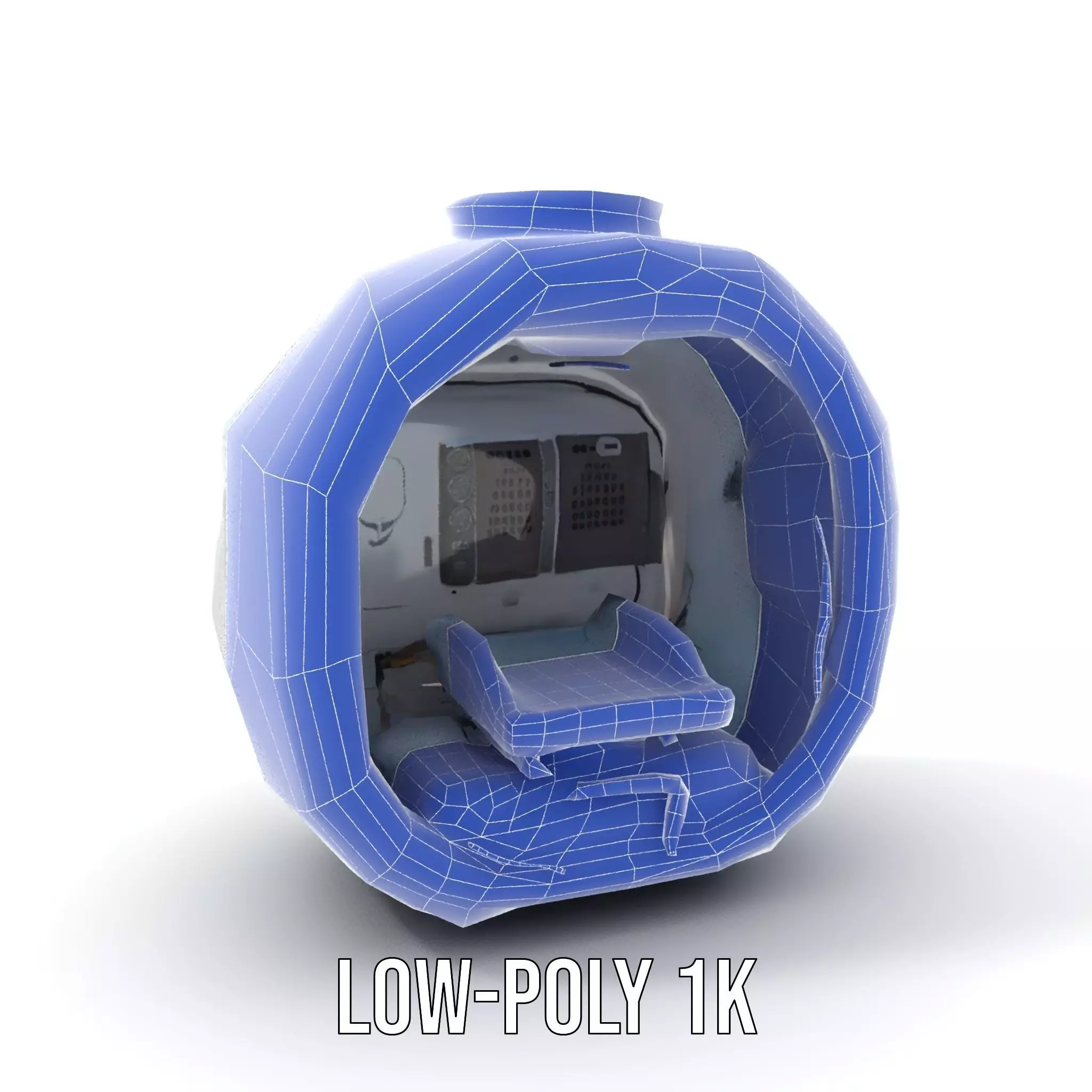 Futuristic Medical Pod Model Pack Low-poly 3D model_14