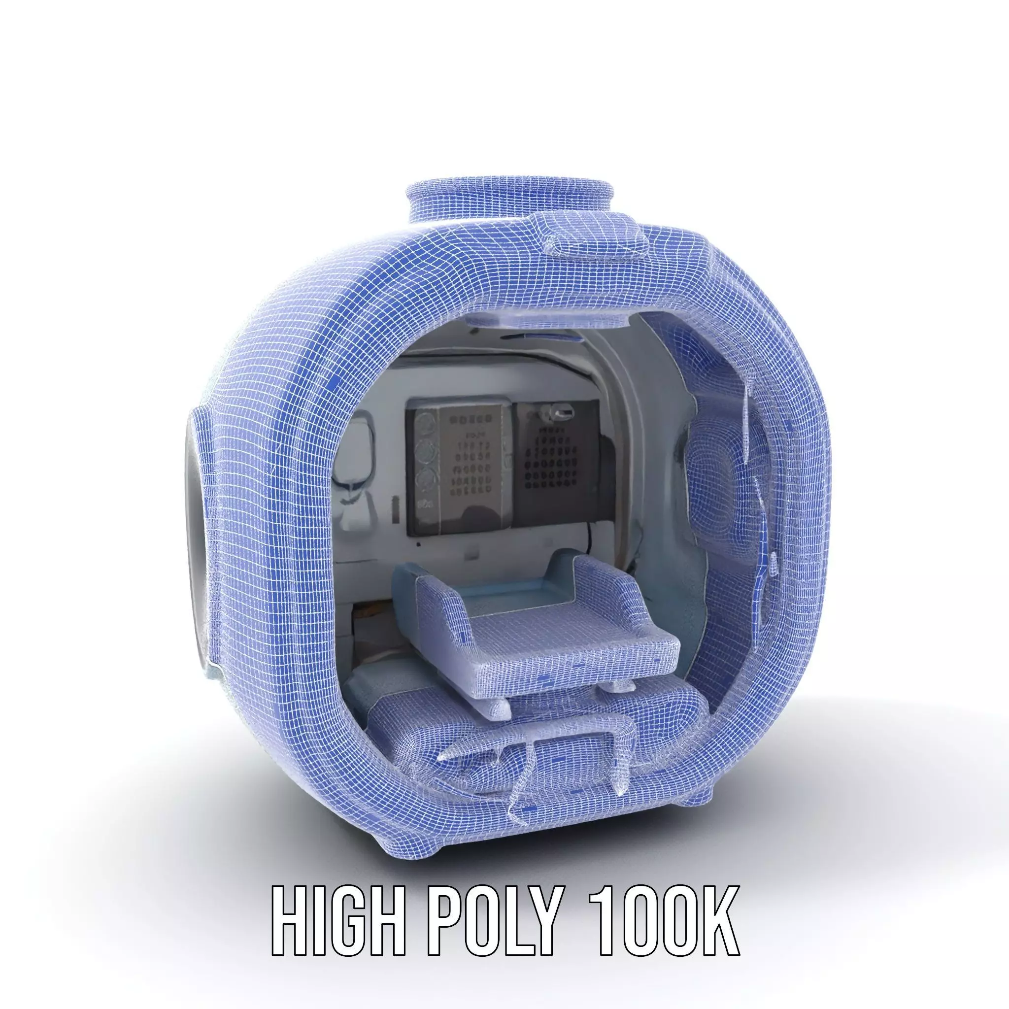 Futuristic Medical Pod Model Pack Low-poly 3D model_4