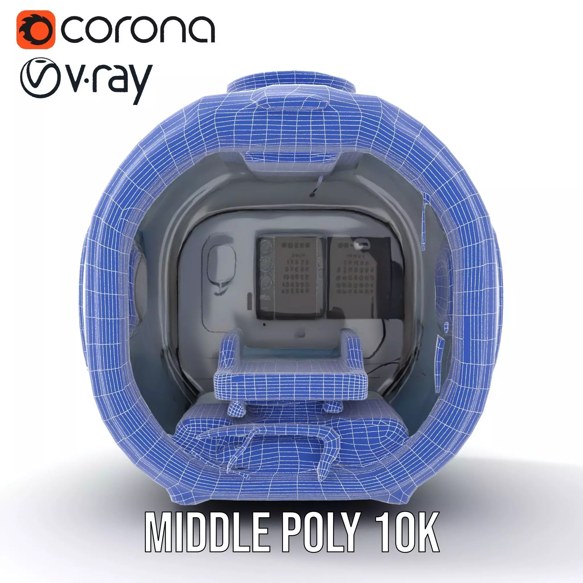 Futuristic Medical Pod Model Pack Low-poly 3D model_29