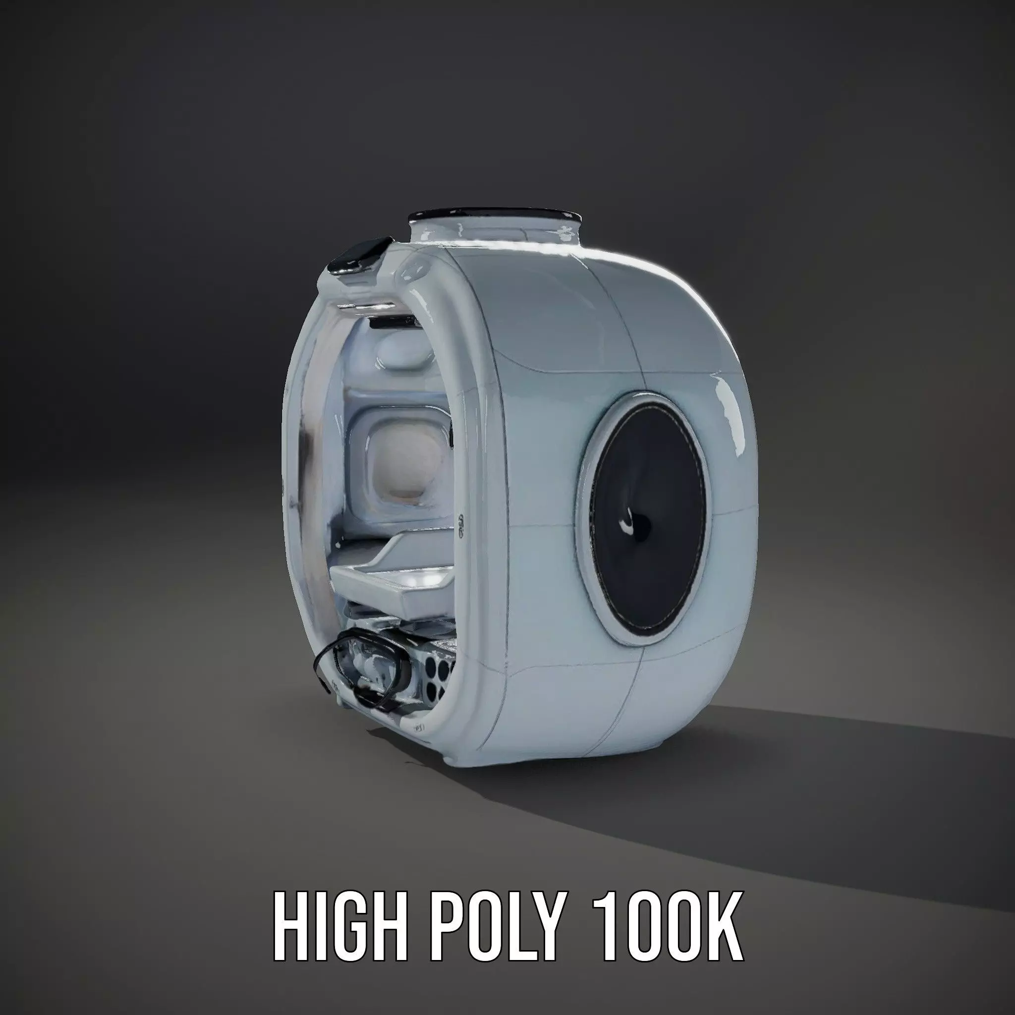 Futuristic Medical Pod Model Pack Low-poly 3D model_12