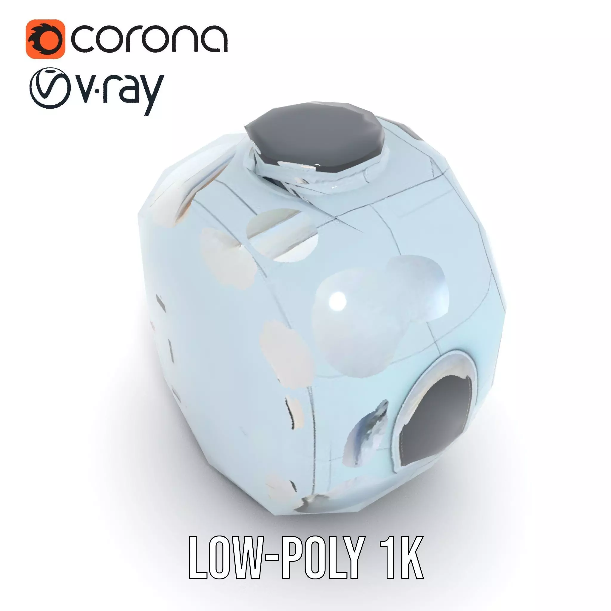 Futuristic Medical Pod Model Pack Low-poly 3D model_18