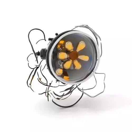 Vintage Industrial Hanging Light Model Pack Low-poly 3D model