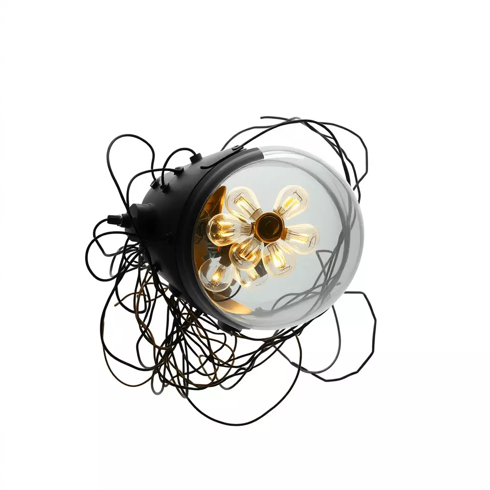 Vintage Industrial Hanging Light Model Pack Low-poly 3D model_2