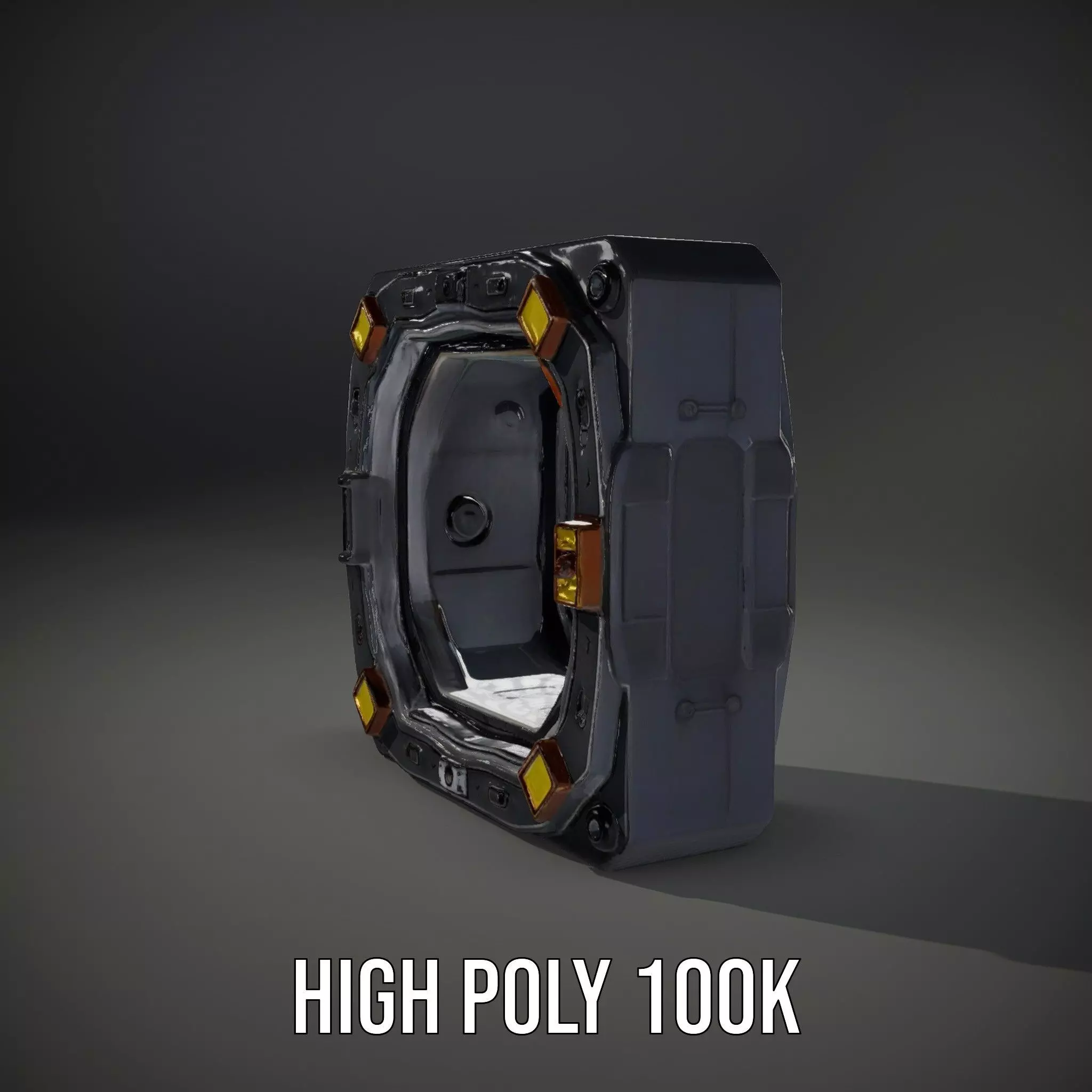 Futuristic SciFi Door Model Pack with Illuminated Details Low-poly 3D model_10