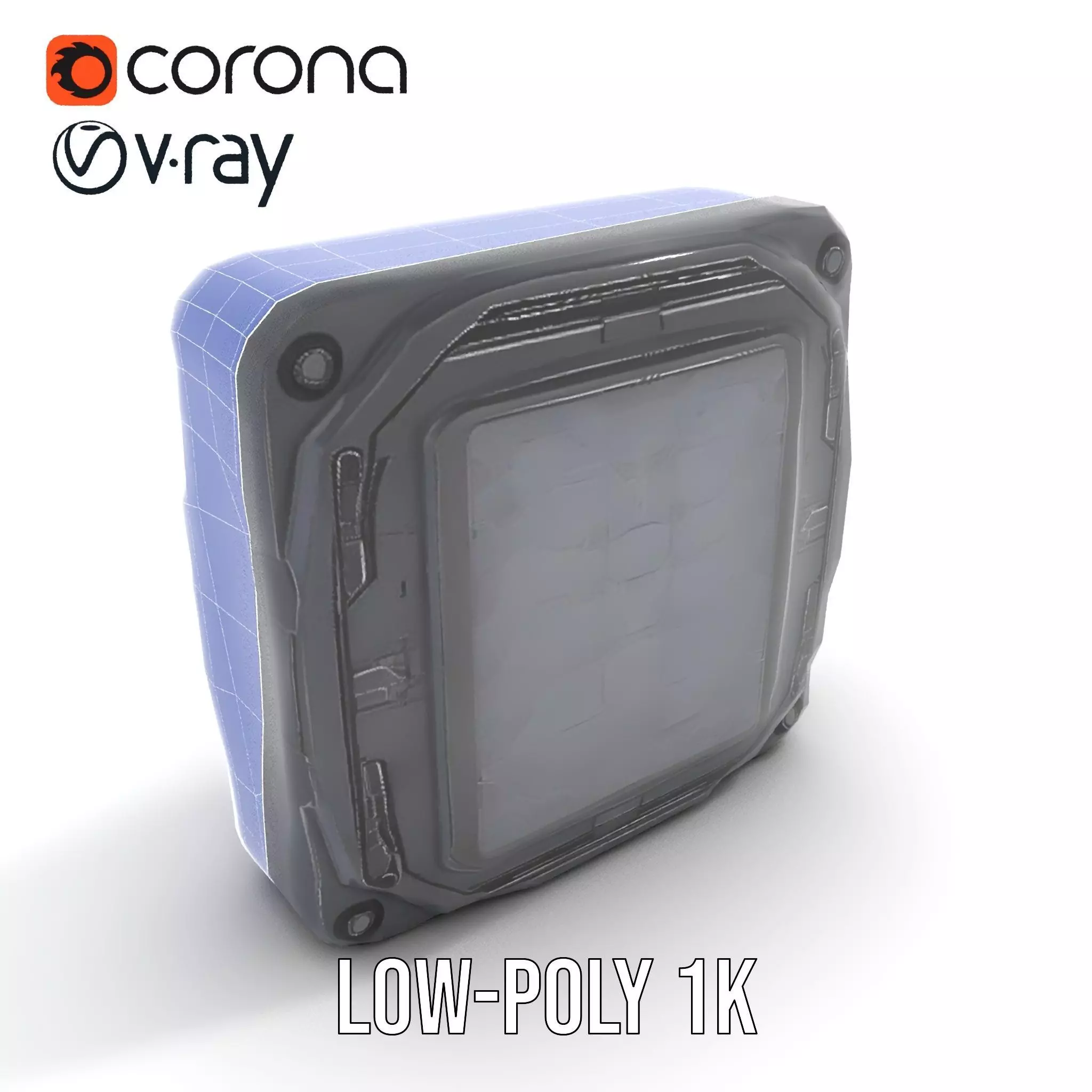 Futuristic SciFi Door Model Pack with Illuminated Details Low-poly 3D model_19