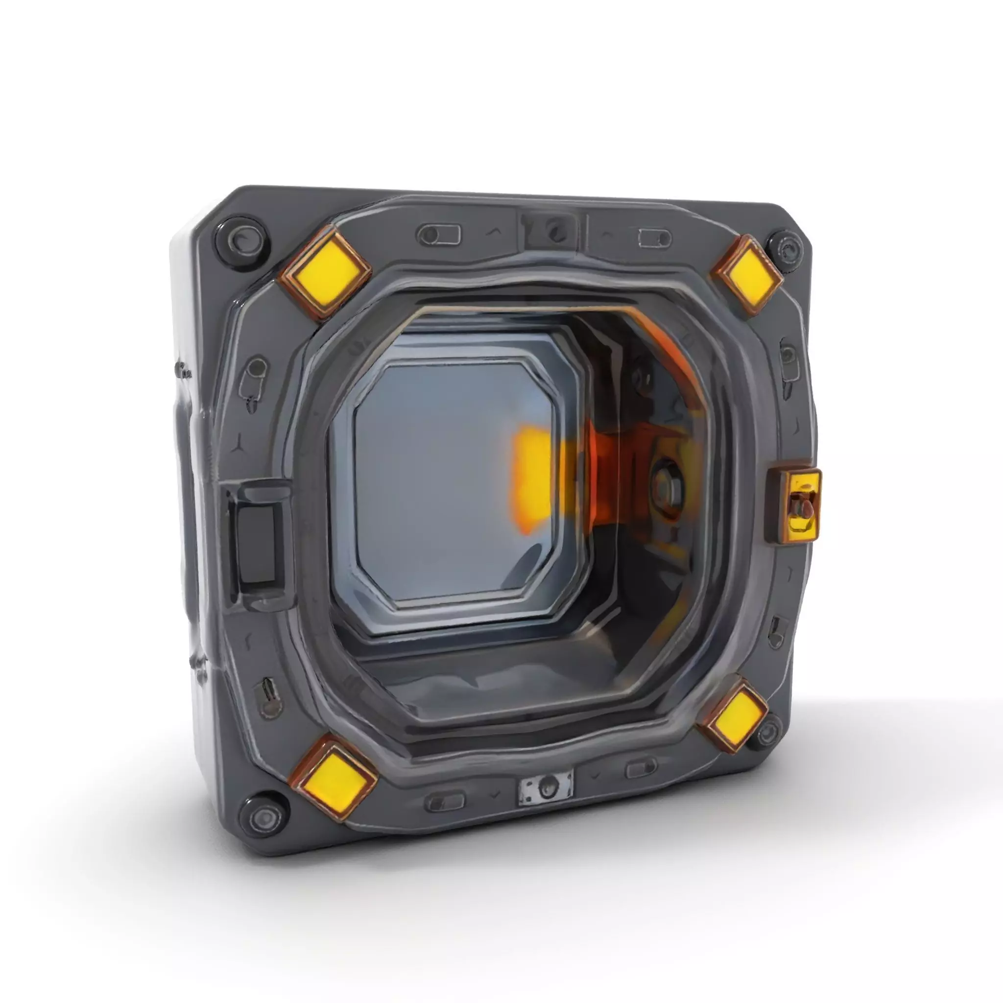 Futuristic SciFi Door Model Pack with Illuminated Details Low-poly 3D model_0