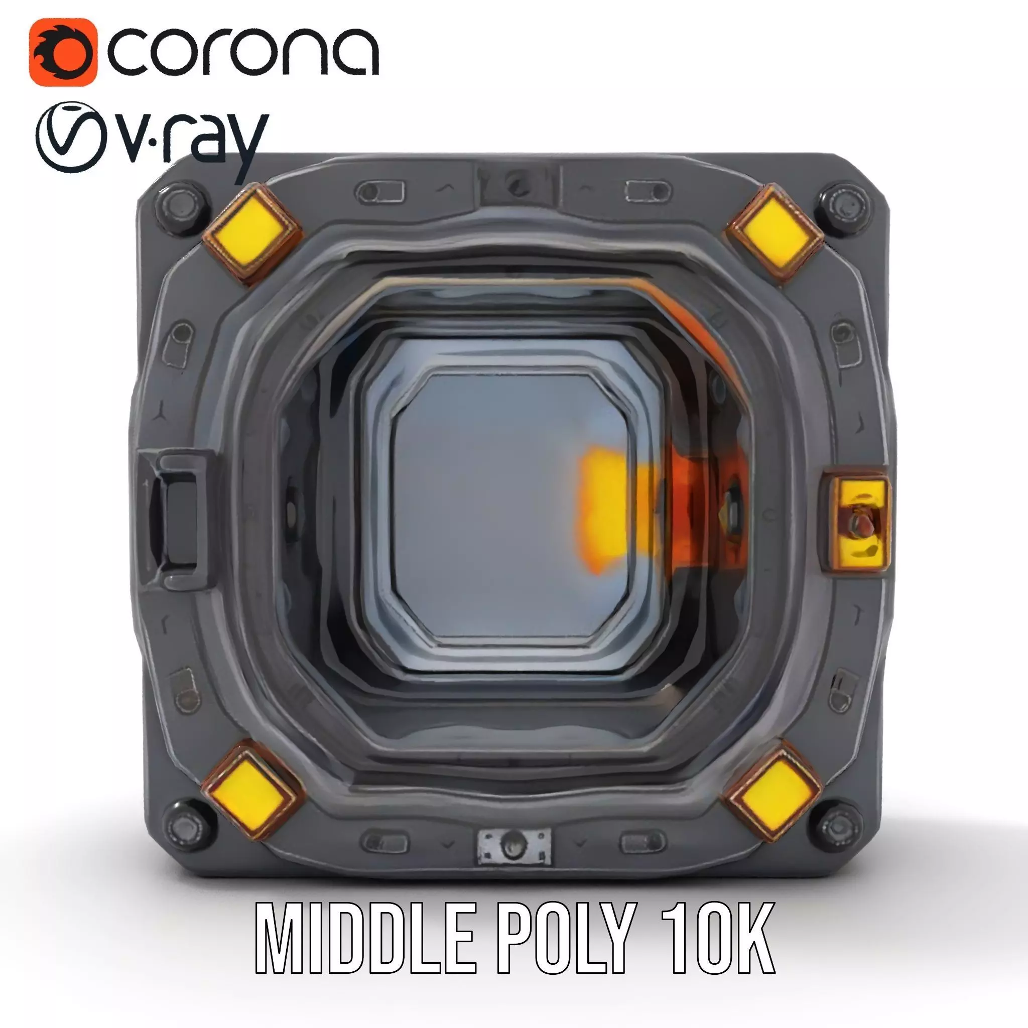 Futuristic SciFi Door Model Pack with Illuminated Details Low-poly 3D model_13