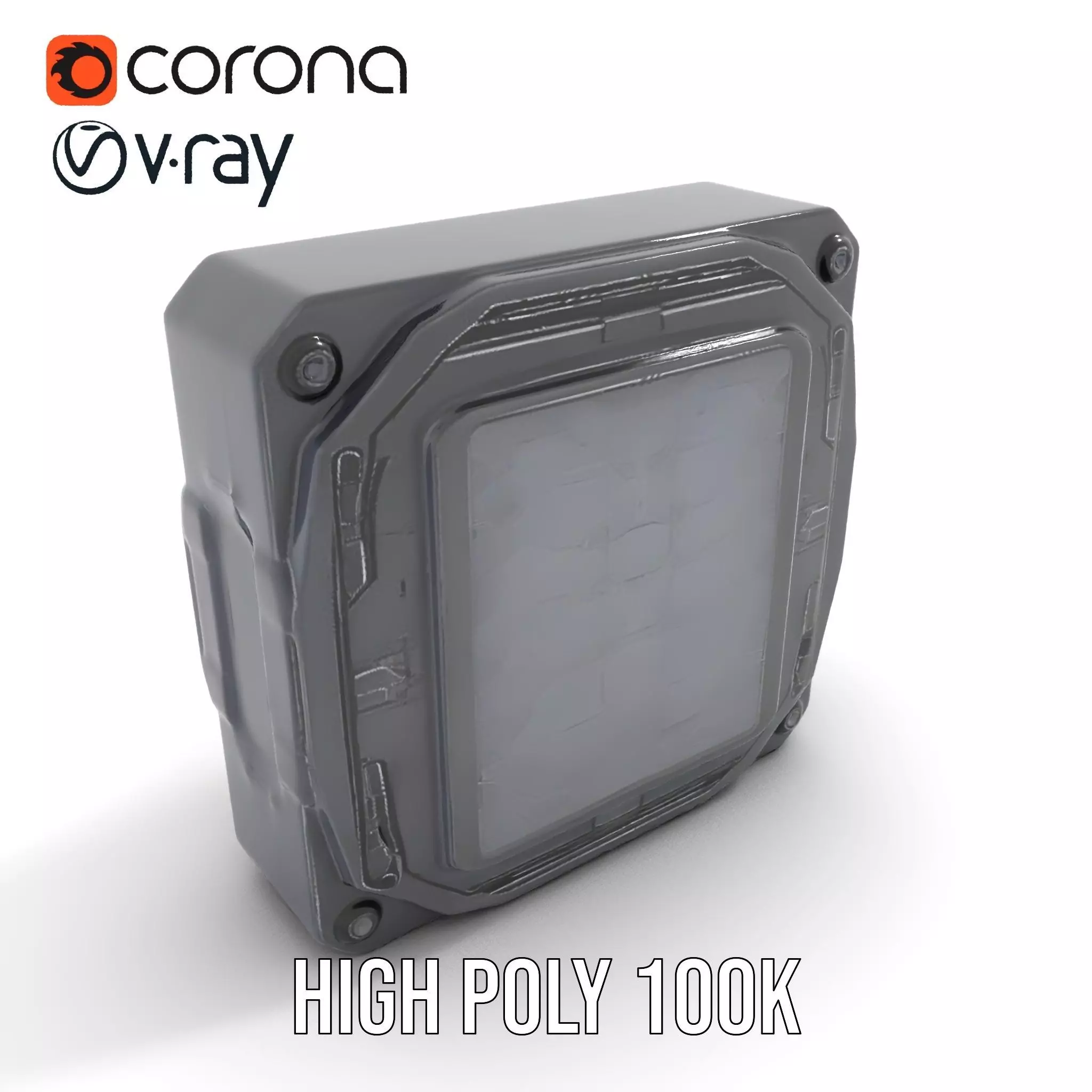 Futuristic SciFi Door Model Pack with Illuminated Details Low-poly 3D model_28