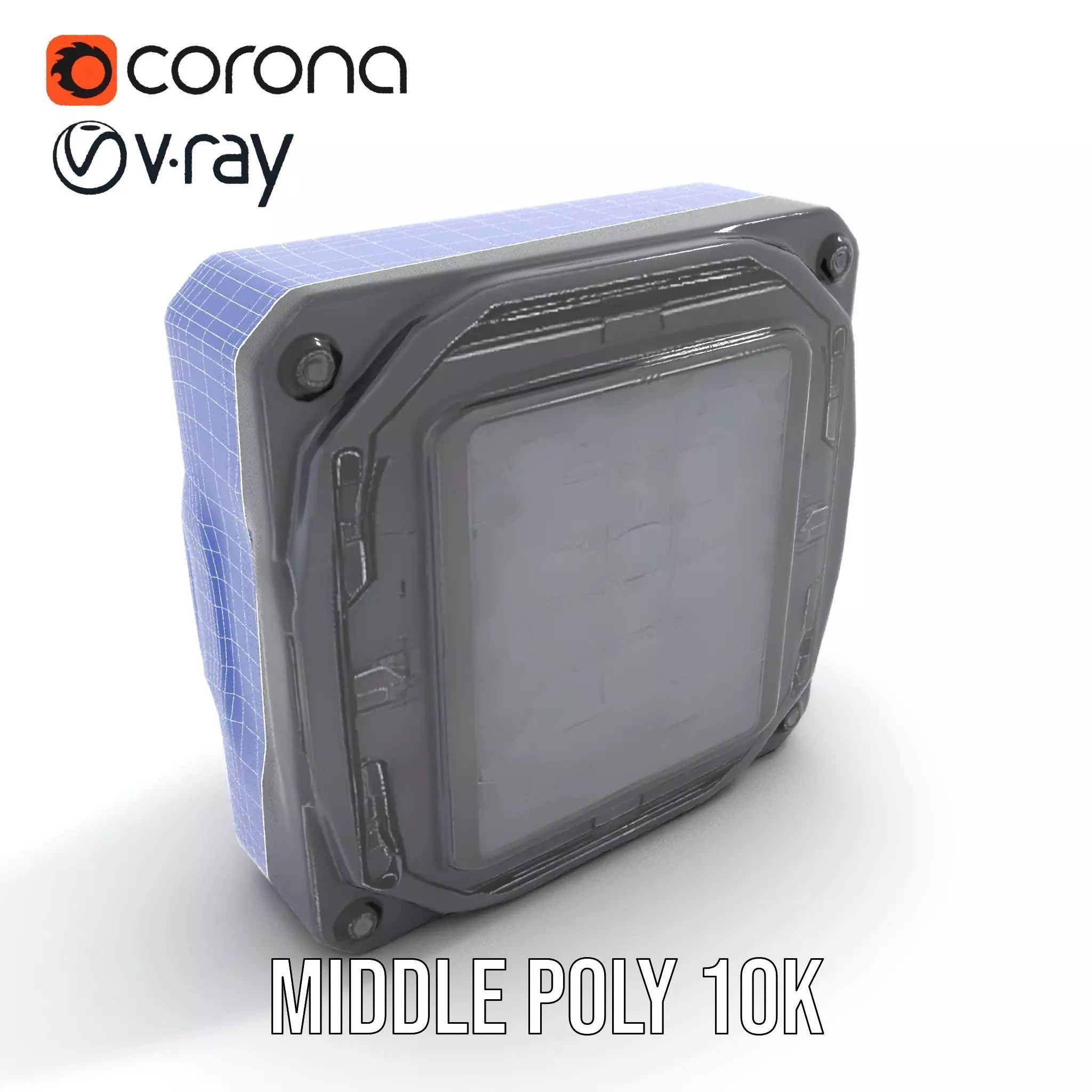 Futuristic SciFi Door Model Pack with Illuminated Details Low-poly 3D model_20